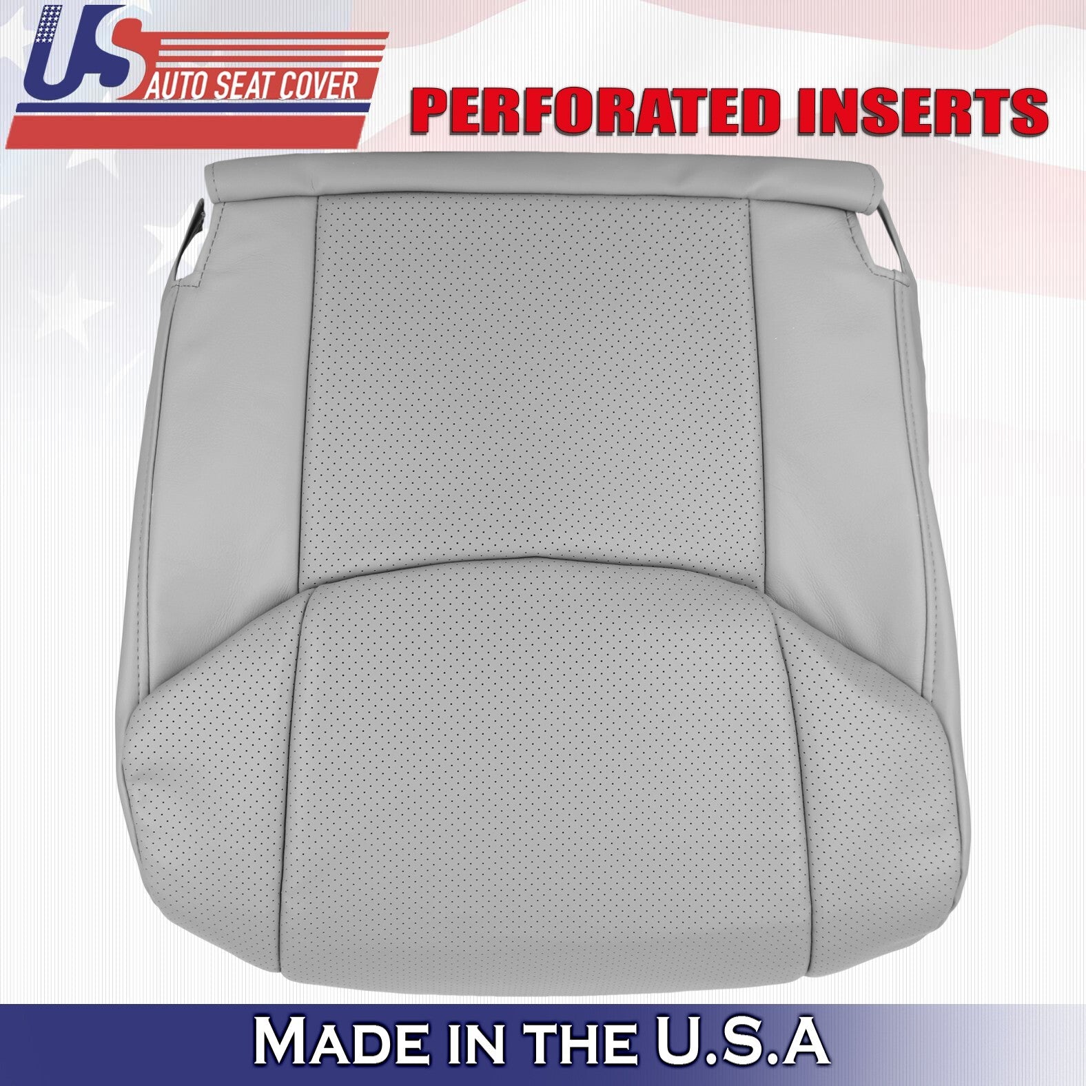 2005 2006 For Toyota Avalon Passenger Bottom Perforated Leather Seat Cover Gray
