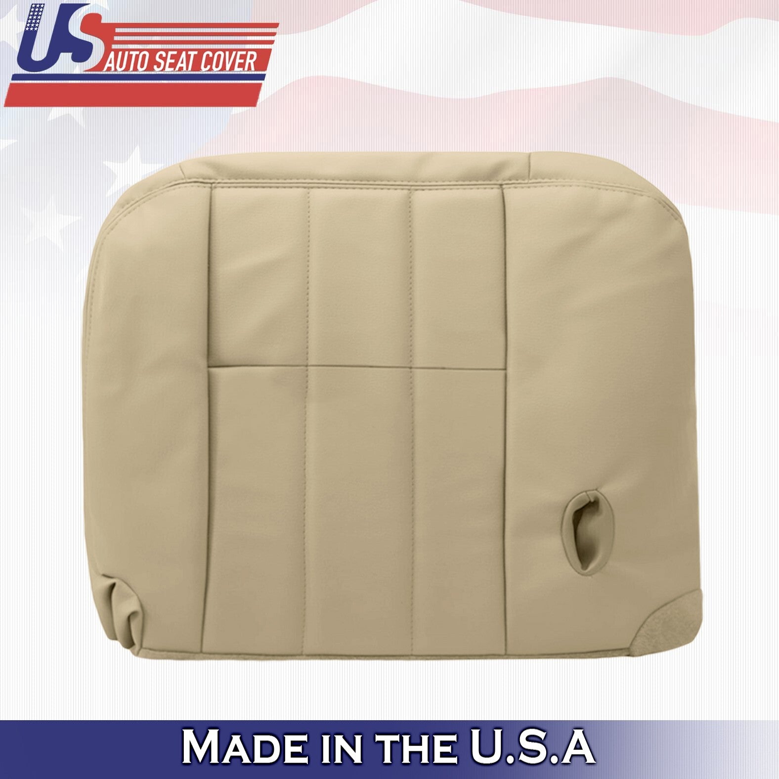 2003 2004 For Mercury Grand Marquis Driver Top & Bottom Leather Seat Covers Tan