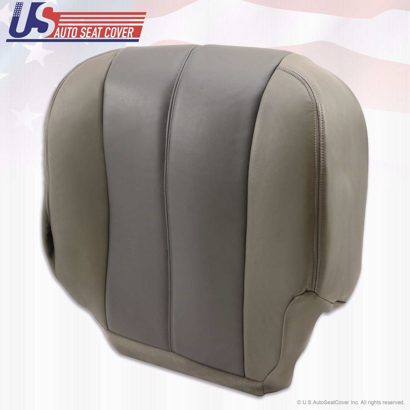 2001 2002 For GMC Yukon Denali Driver &Passenger Bottom Leather Cover 2Tone GRAY