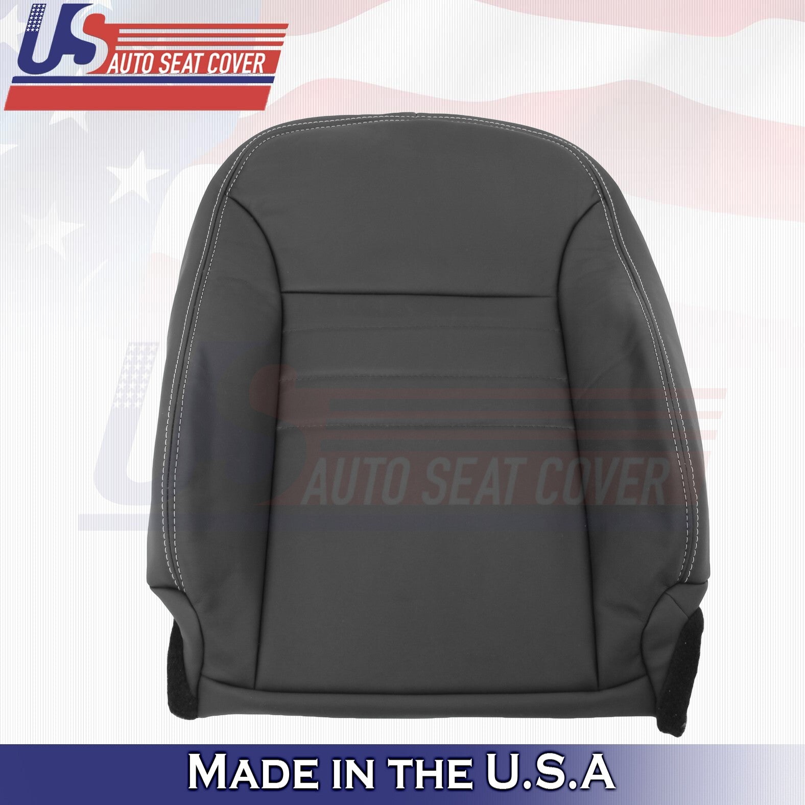 2013 2014 For Dodge Charger SXT Front Passenger Top & Bottom Leather Covers BLK