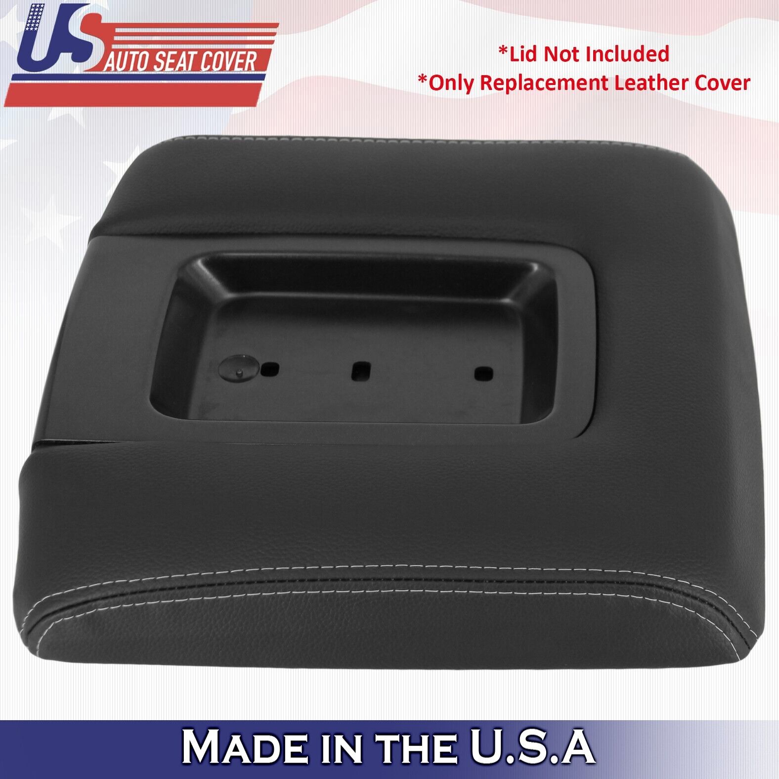 2014 2015 2016 2017 2018 2019 For Chevy Silverado Center Console Lid Cover Black