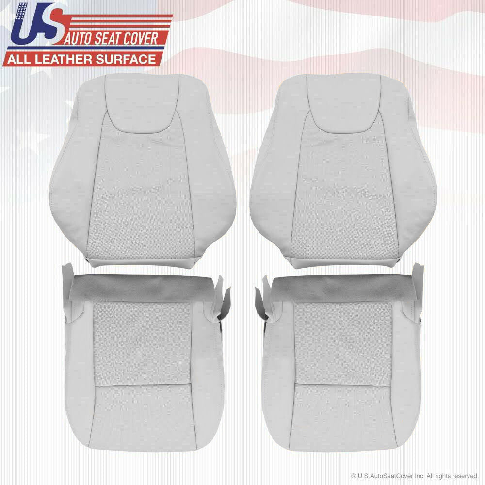 Driver Passenger Perforated Leather Covers GRAY For 2010 to 2014 Lexus RX350 450