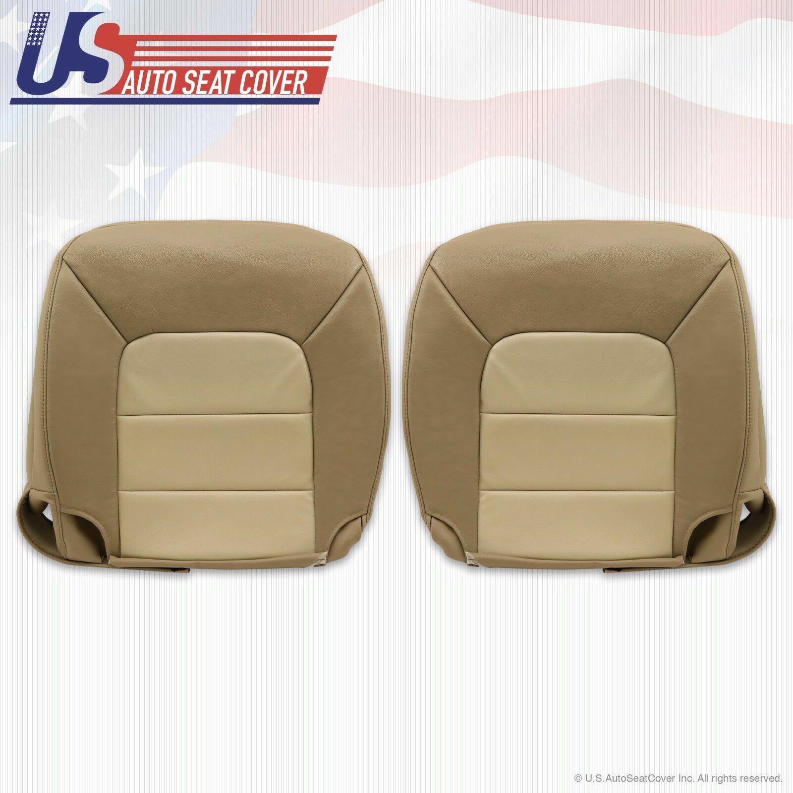 Fits 2006 Expedition Driver & Passenger Side Bottoms Leather Seat Cover 2-Tone