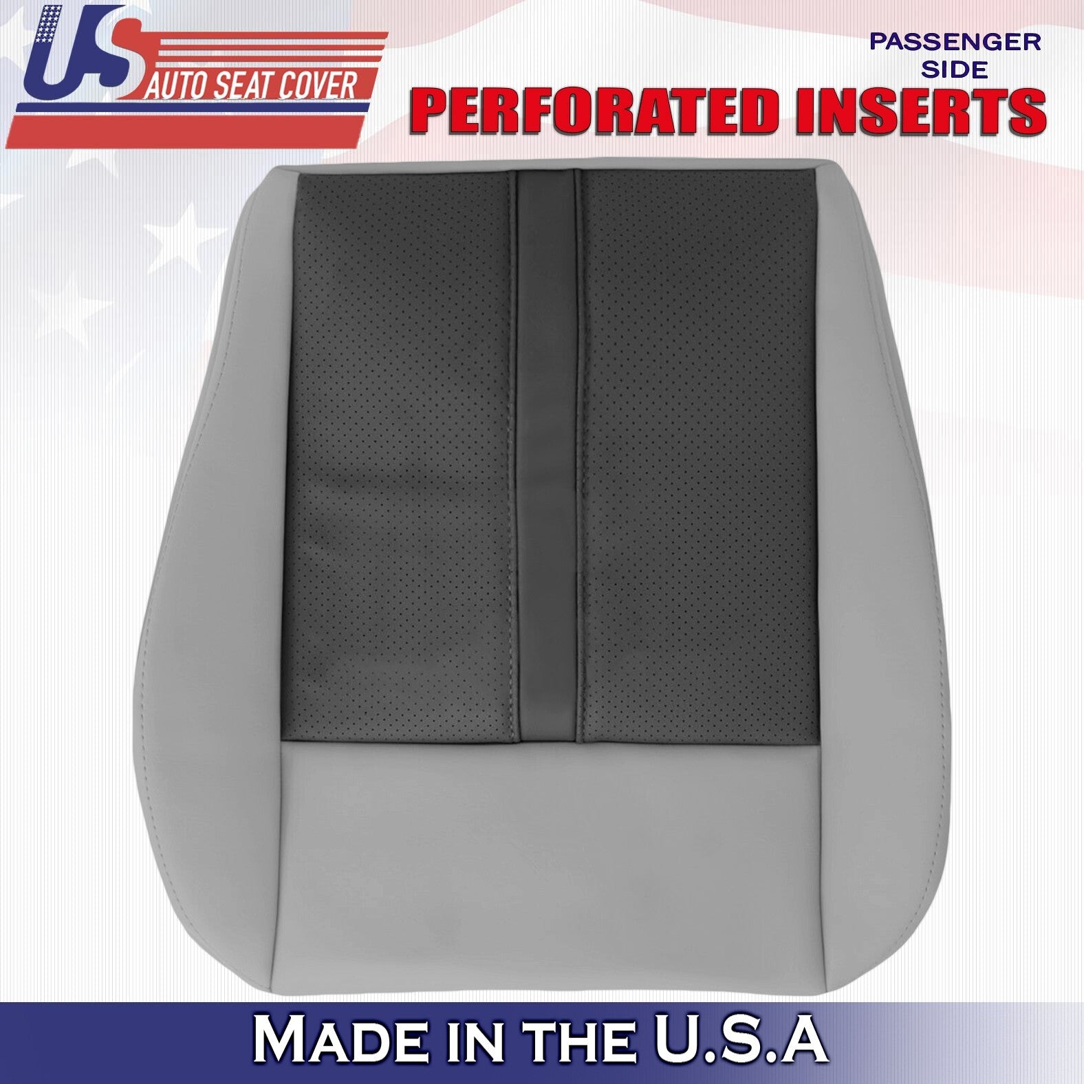 2006 For Jeep Grand Cherokee Limited Driver Passenger Bottom Leather Covers Gray