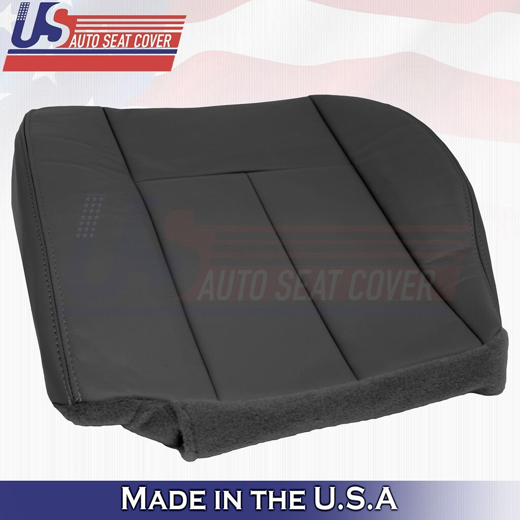 2005 to 2009 For GMC Envoy Driver Side Bottom Genuine Leather Seat Cover Black
