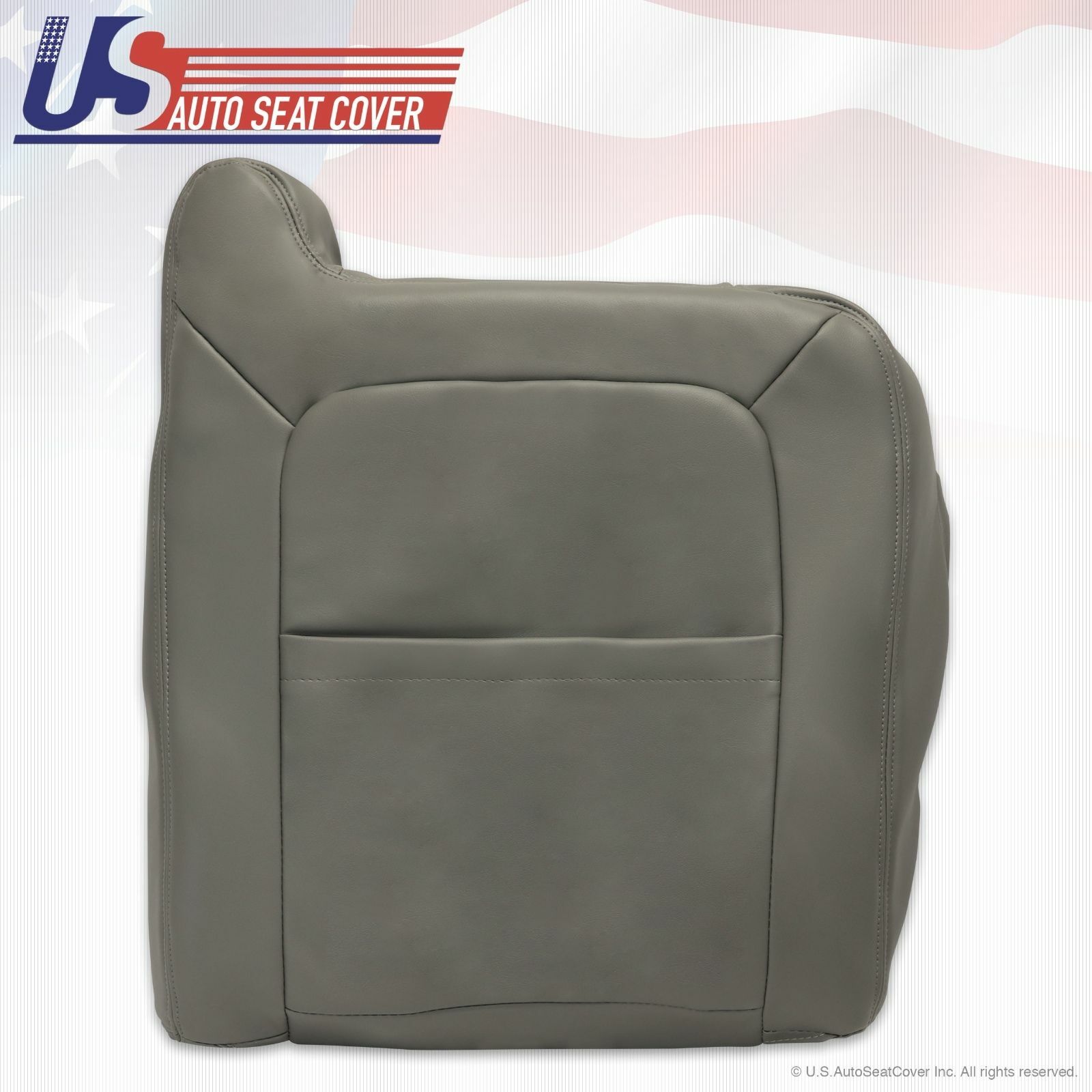 2003 2004 2005 06 GMC Sierra Driver Top Lean Back Leather Seat Cover pewter Gray