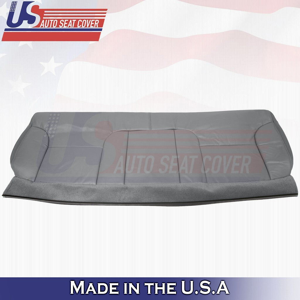 1995 to 1999 For Chevy Silverado 1500 Rear Bench Top Leather Cover Pewter Gray