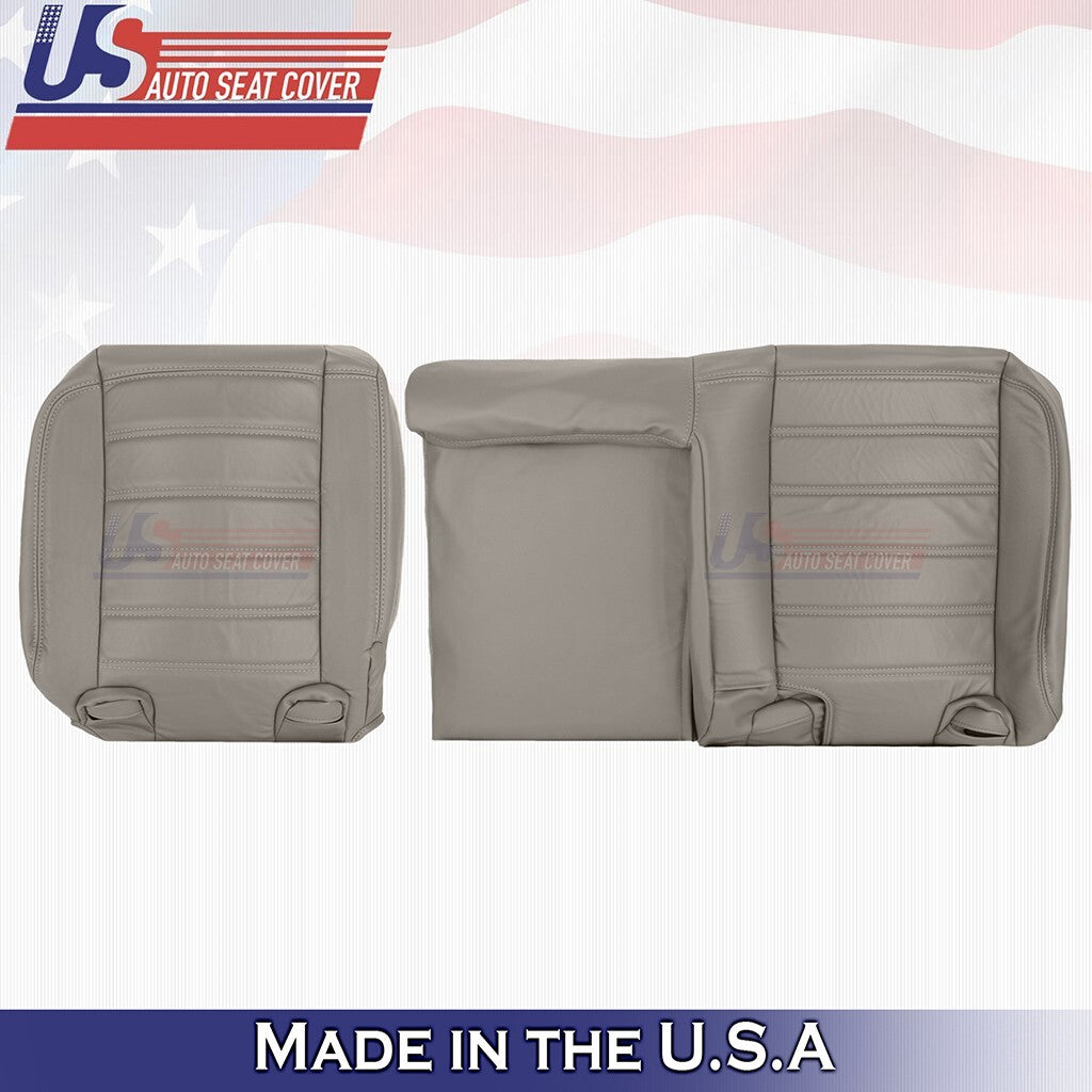 2003-2007 FOR Hummer H2 REAR Driver & Passenger Tops Genuine Leather Cover Gray