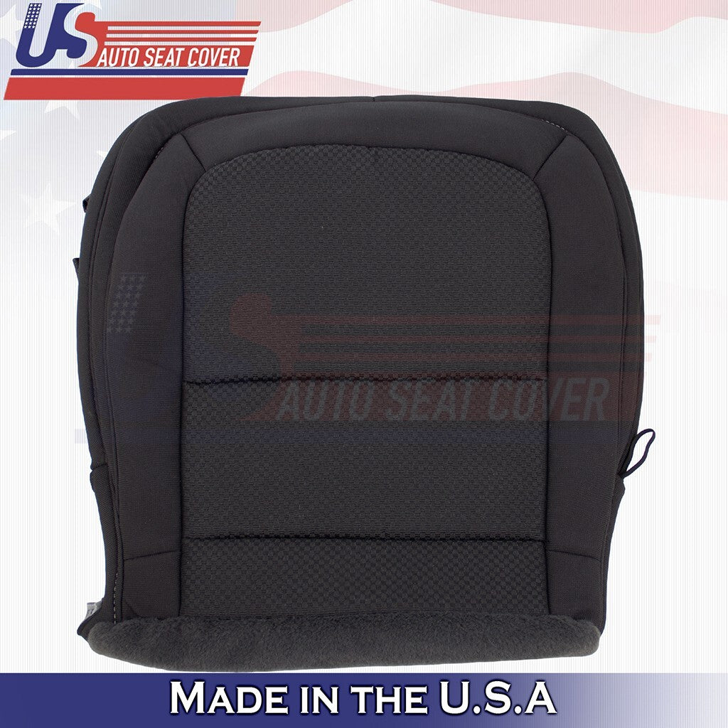 2015 to 2021 Fits Chevy Colorado Driver Bottom Cloth Seat Cover Jet Black
