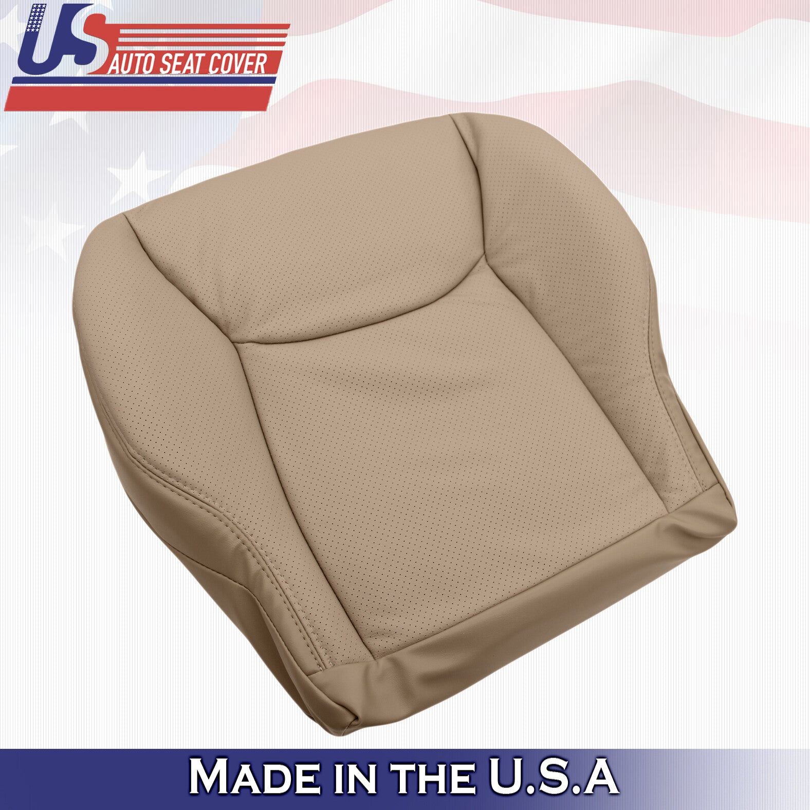 2000 to 2002 Mercedes Benz S Class Driver & Passenger Bottom Leather Covers Tan