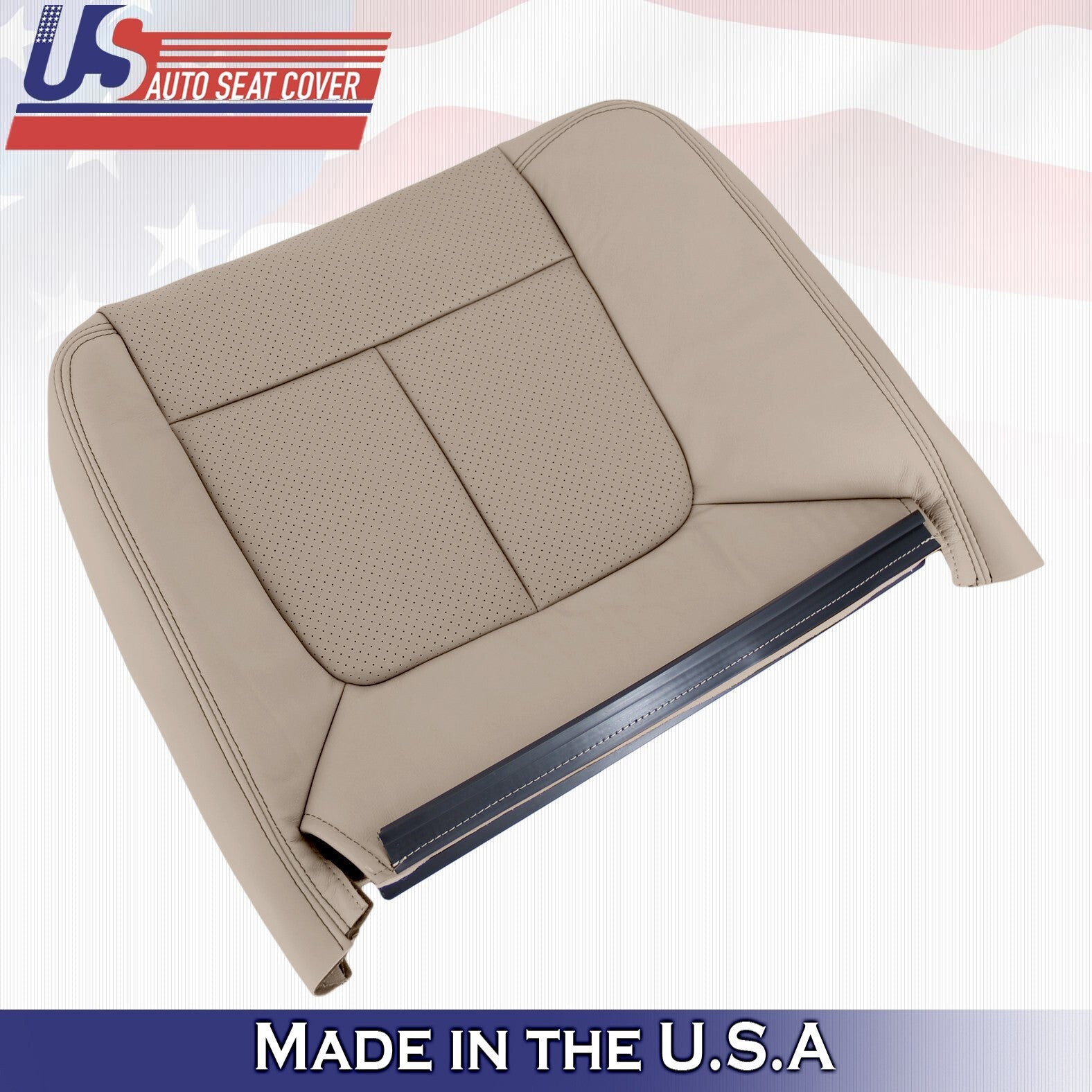 2011 to 2016 For Ford F550 Rear Driver & Passenger 2x Bottom Leather Covers Tan
