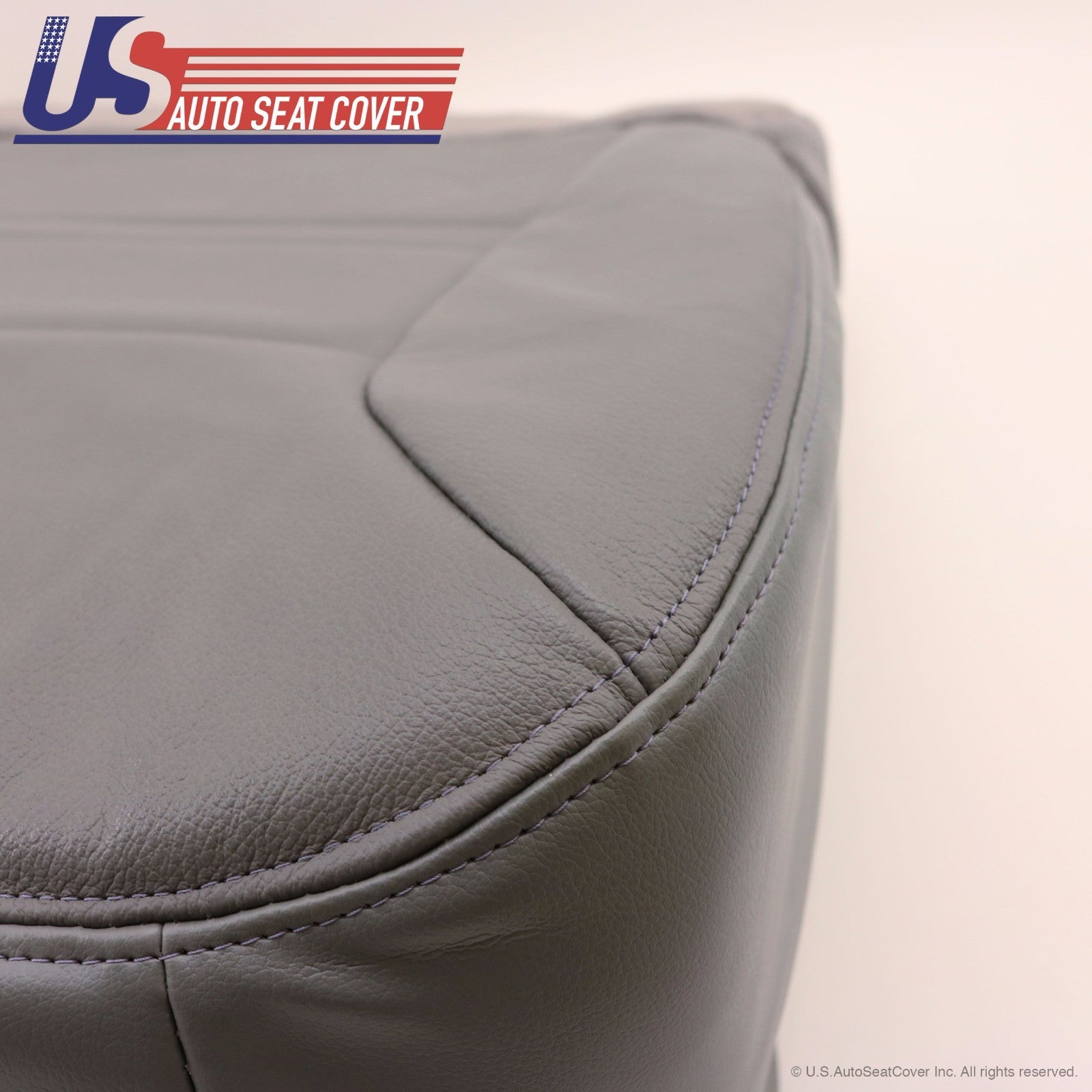 2001 Ford Excursion Limited Passenger Side Bottom Leather Seat Cover Gray