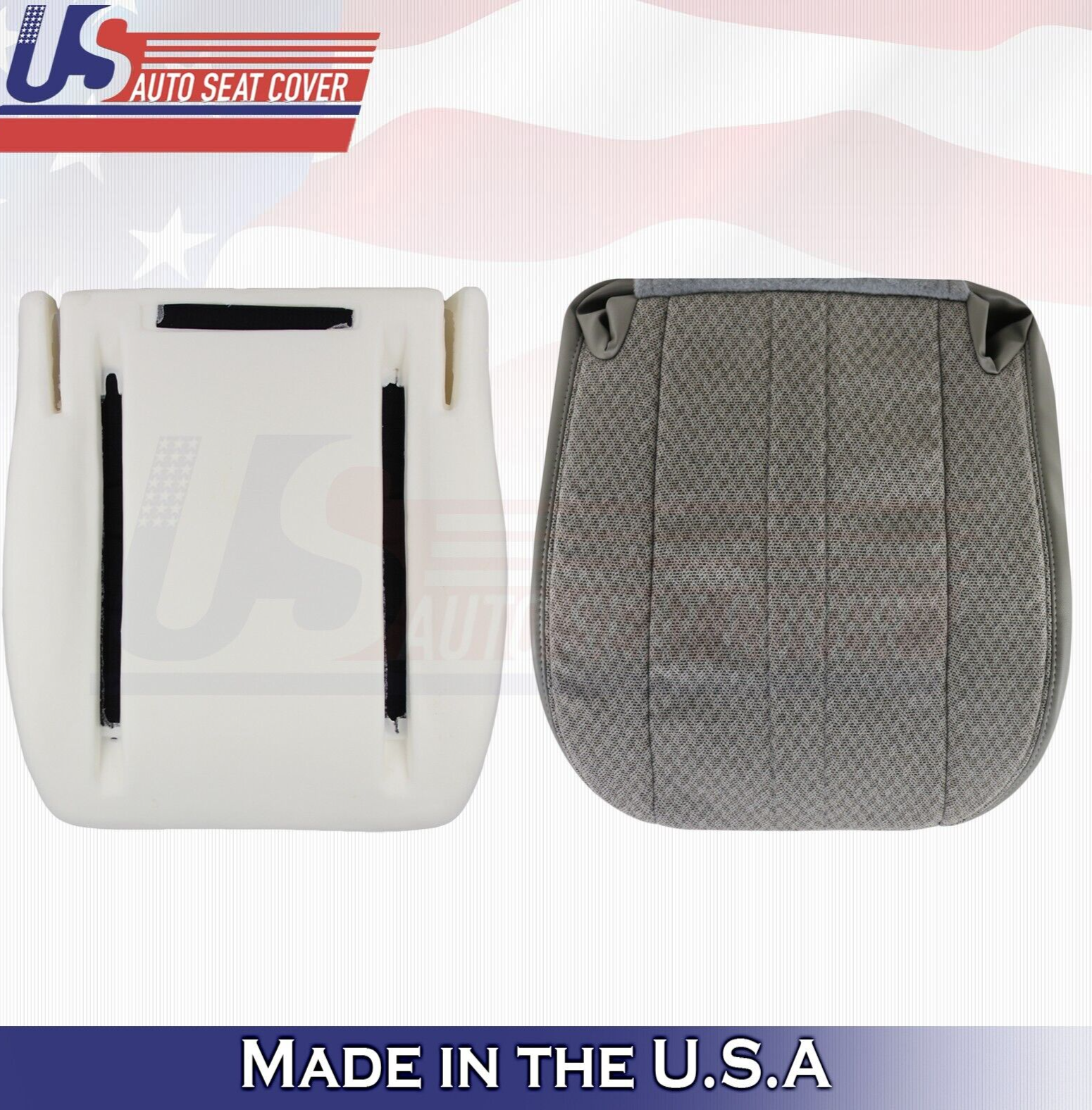 2005 2006 For Chevy Express 1500 2500 Van Driver Bottom Cloth Cover & Foam Gray