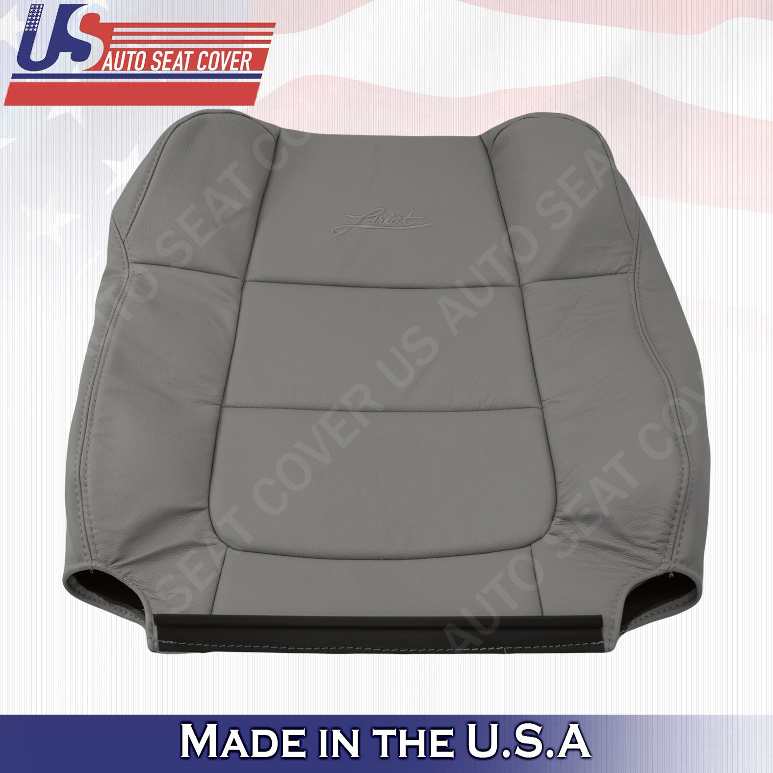 2001 2002 2003 Ford F150 Lariat Driver TOP Replacement Leather Cover Gray