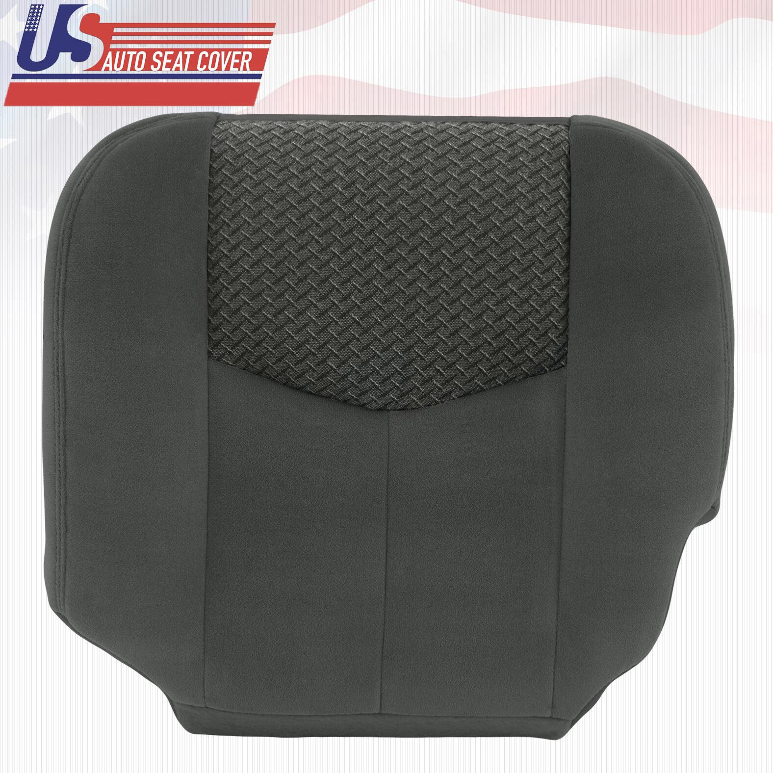 2003 to 2004 Chevy Avalanche 1500 & 2500 Driver Bottom Cloth Seat Cover Drk Gray