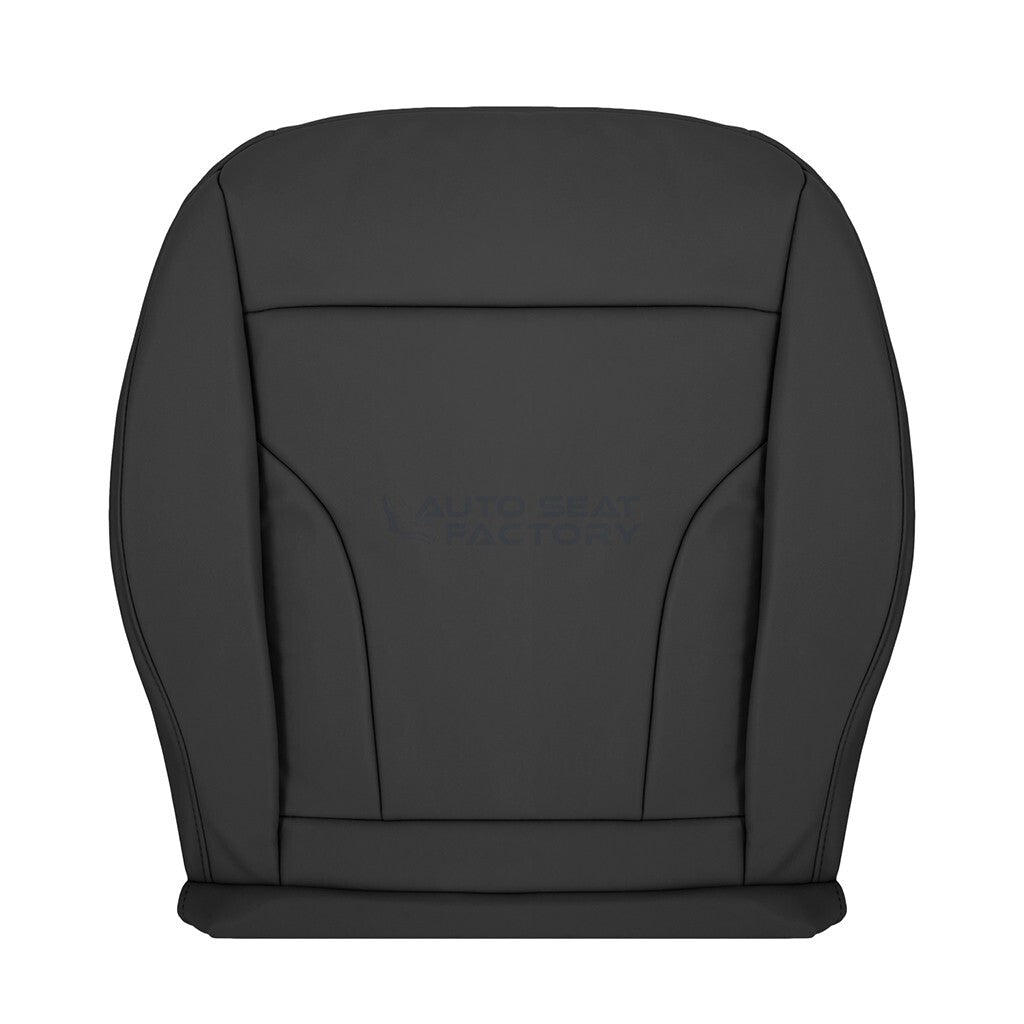 Replacement Fits 2013 - 2017 Audi Q5 Driver Bottom Solid Black Vinyl Seat Cover