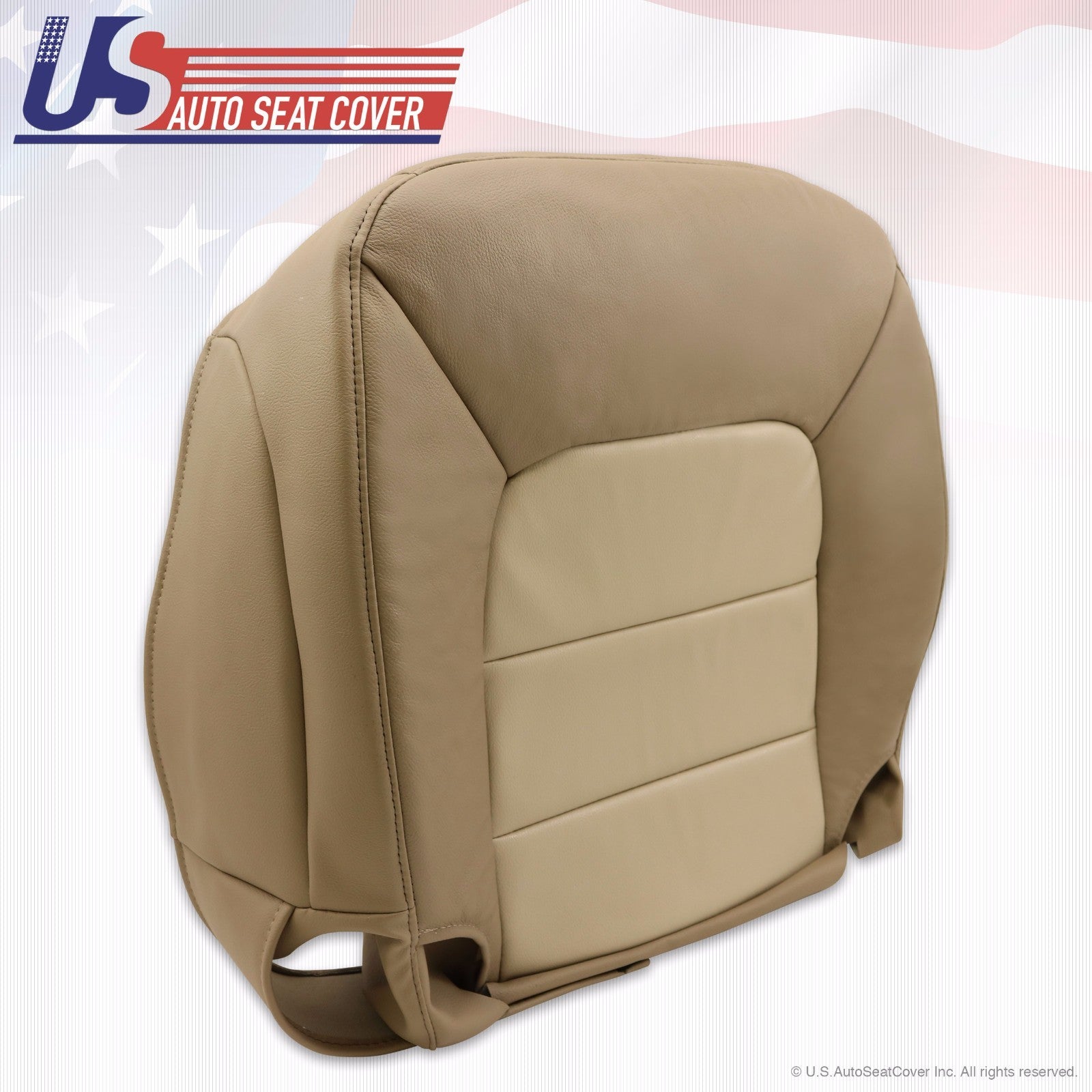 2005 2006 Expedition Eddie Bauer Passenger Bottom Leather Seat Cover 2-Tone Tan