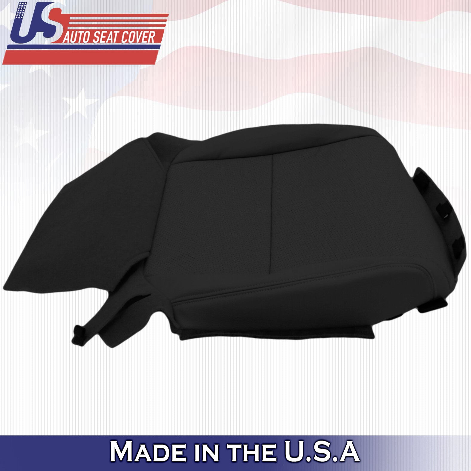 2004 Fits Acura TL Passenger Top & Bottom Perforated Leather Seat Covers Black