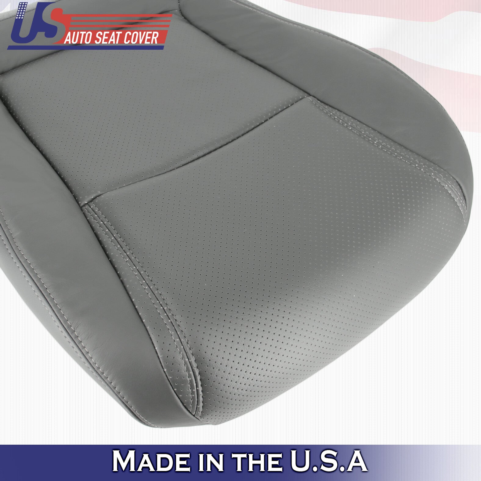 2004 For Honda Pilot Driver & Passenger 2x Bottom Perforated Leather Covers Gray