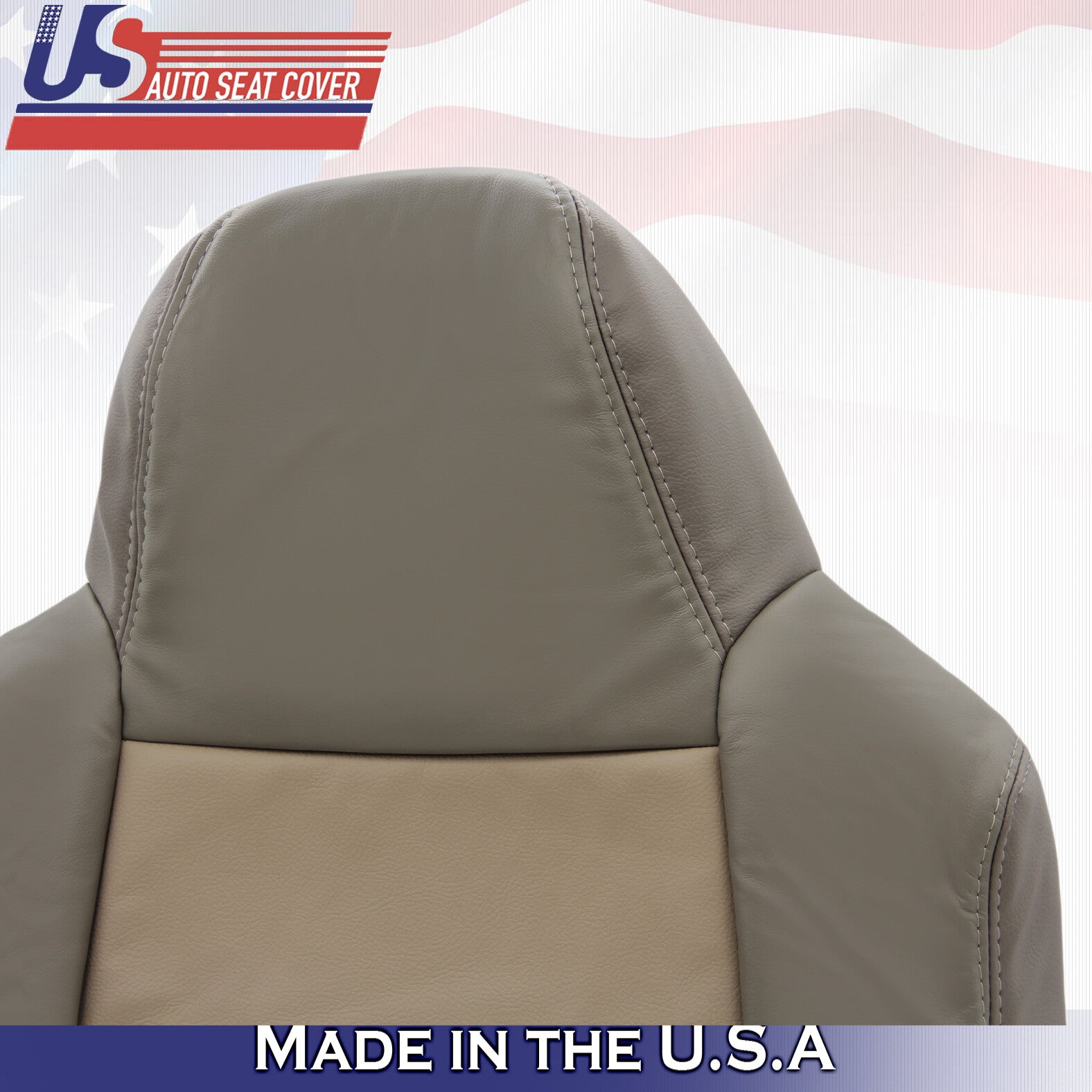 2002 2003 2004 Ford Excursion Eddie Bauer Front Lean Back VINYL Seat Cover 2TONE