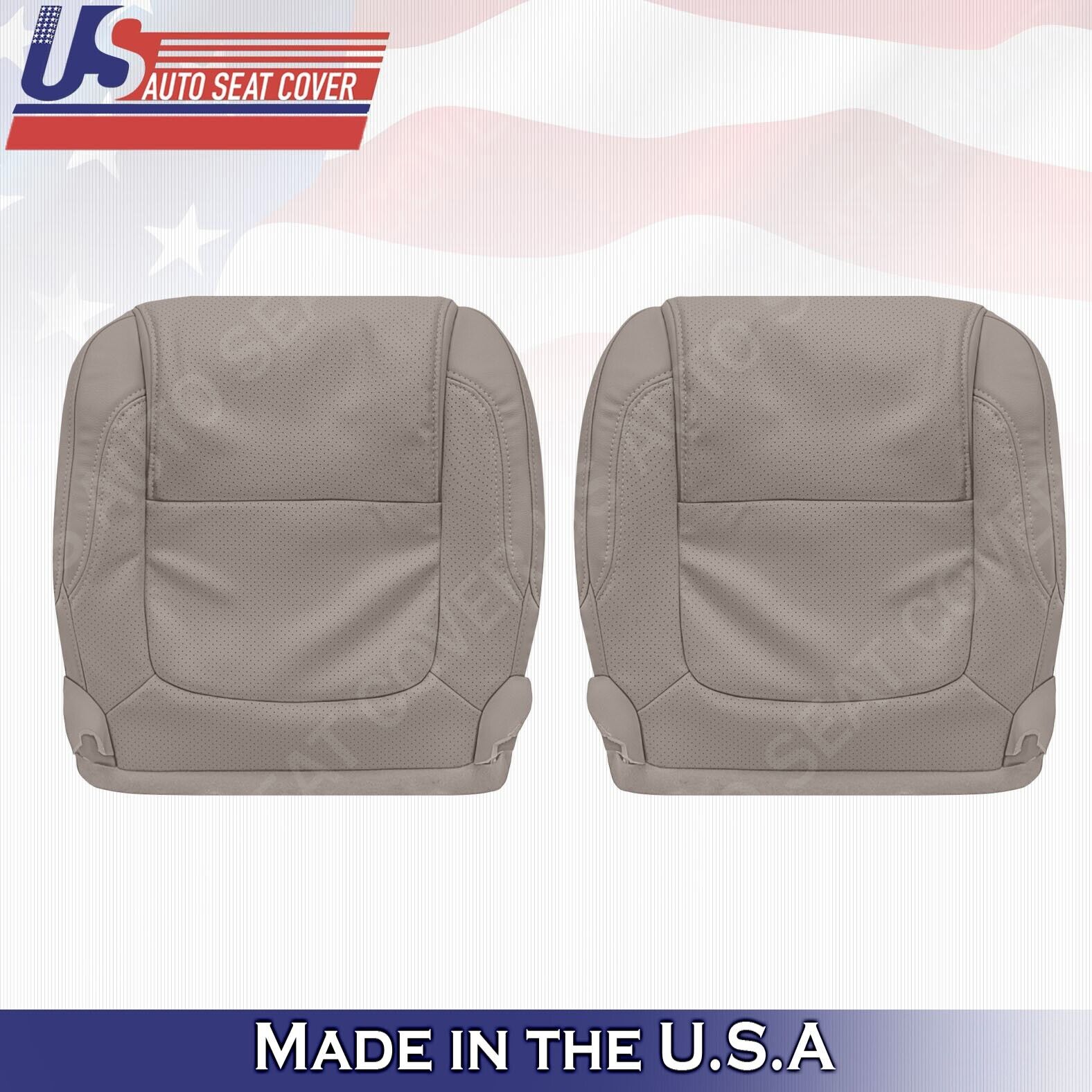 2011-2015 Fits Ford Explorer Driver & Passenger Bottoms Leather Covers Gray
