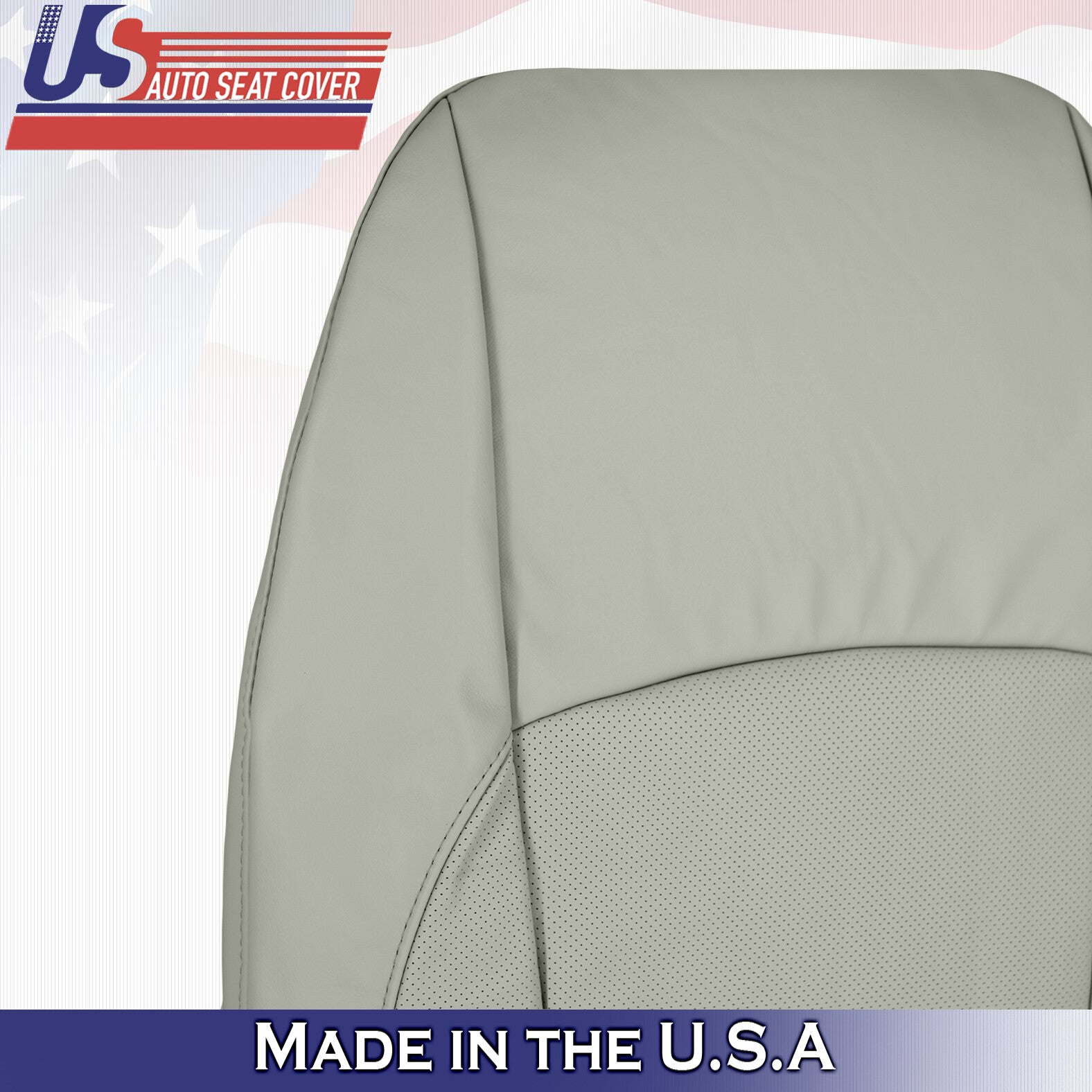2012 For Lexus ES350 Passenger Side Top Perforated Leather Seat Cover Gray