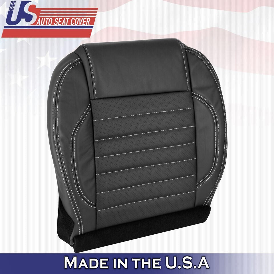 2010 to 2014 For Ford Mustang GT Driver&Passenger Bottom Leather Perf Cover BLK