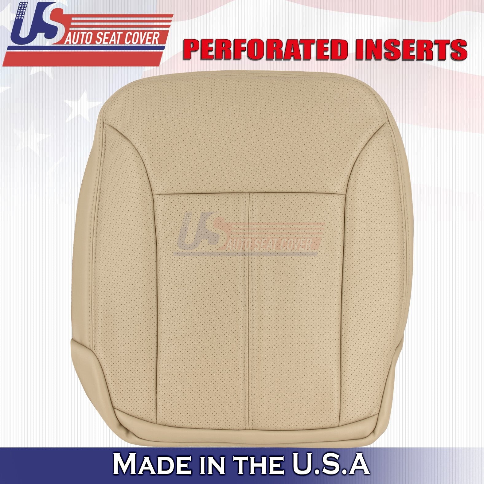 2007 to 2012 For Mercedes GL450 Front Driver Side Bottom Leather Seat Cover Tan