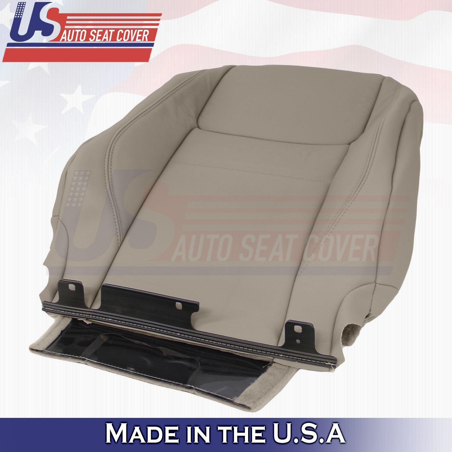 2017 to 2020 Fits Toyota Sienna Driver &Passenger Tops Leather Seat Cover Tan