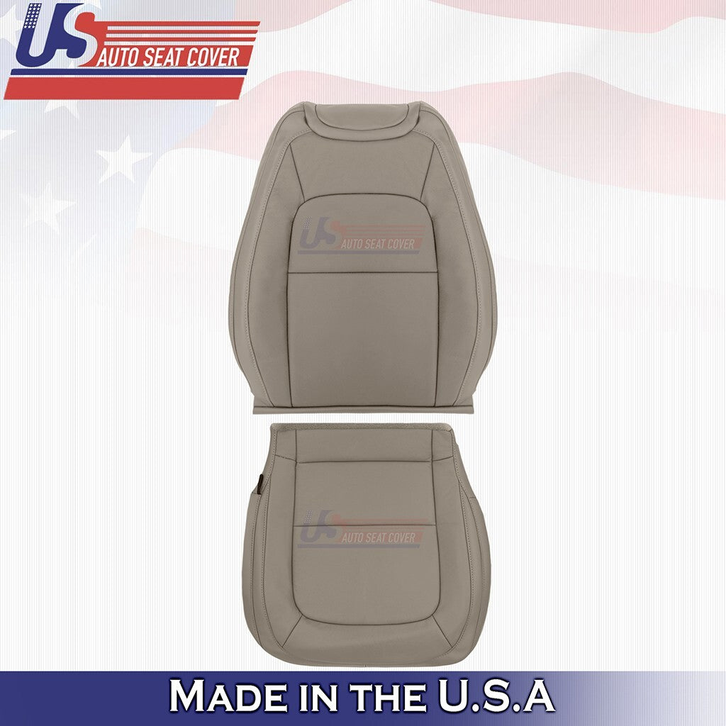 2015 to 2022 For GMC Canyon SLT Driver Top &Bottom Leather Seat Cover Tan