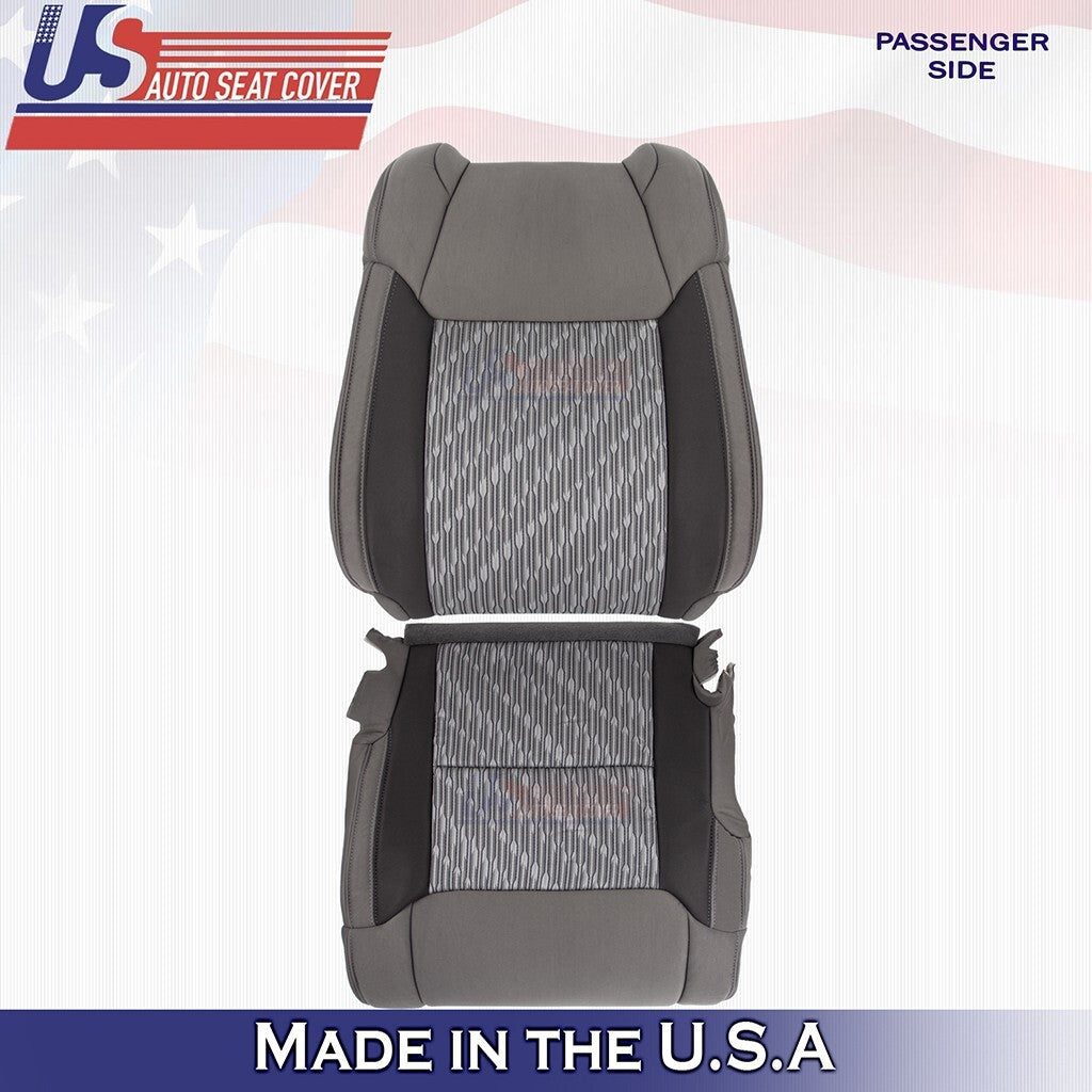 18 2019 2020 2021 For Toyota Tundra Passenger Top Bottom Cloth Cover 2-Tone Gray