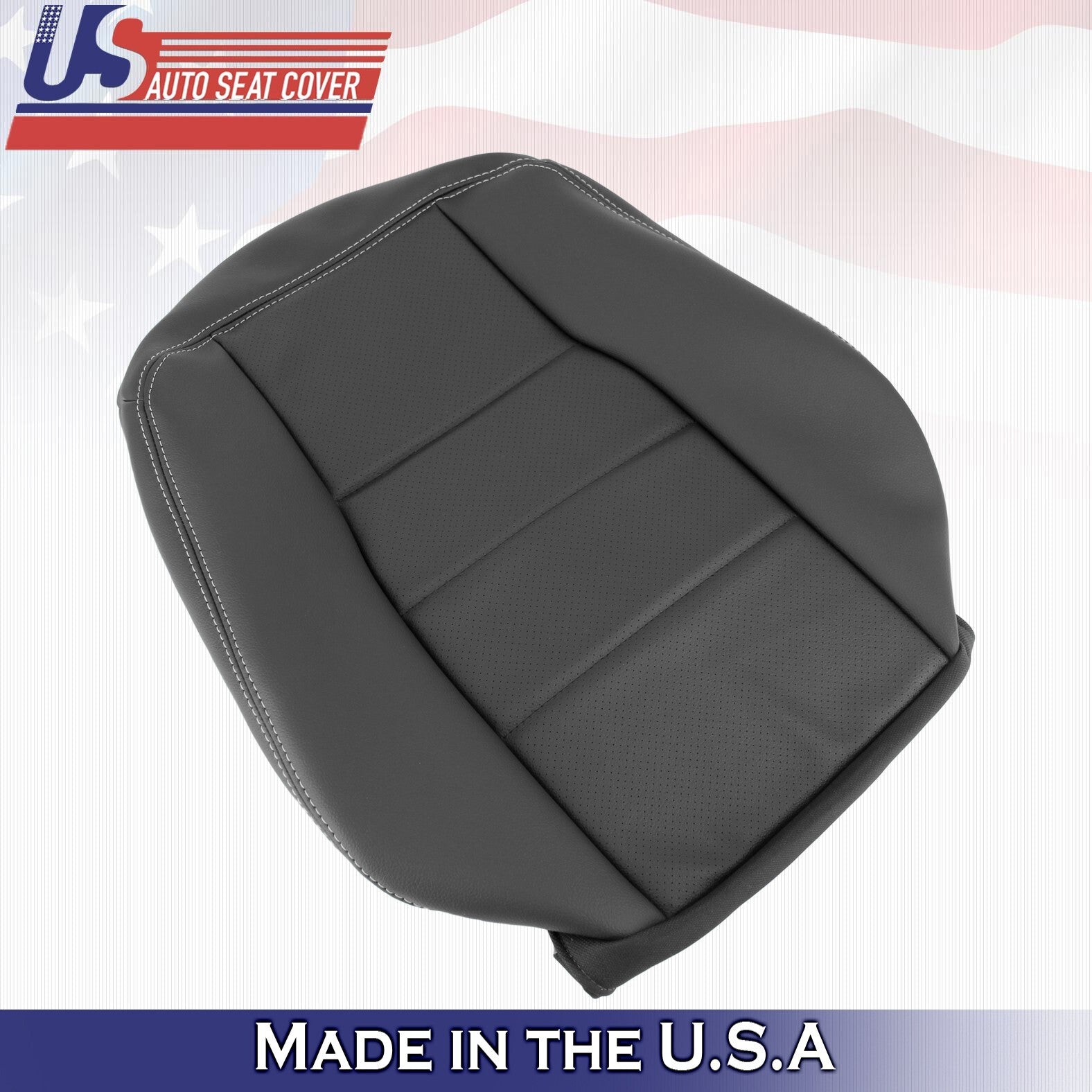 2010-2014 Fit Mercedes Benz E350 Driver & Passenger Top Bottom Leather Cover Blk