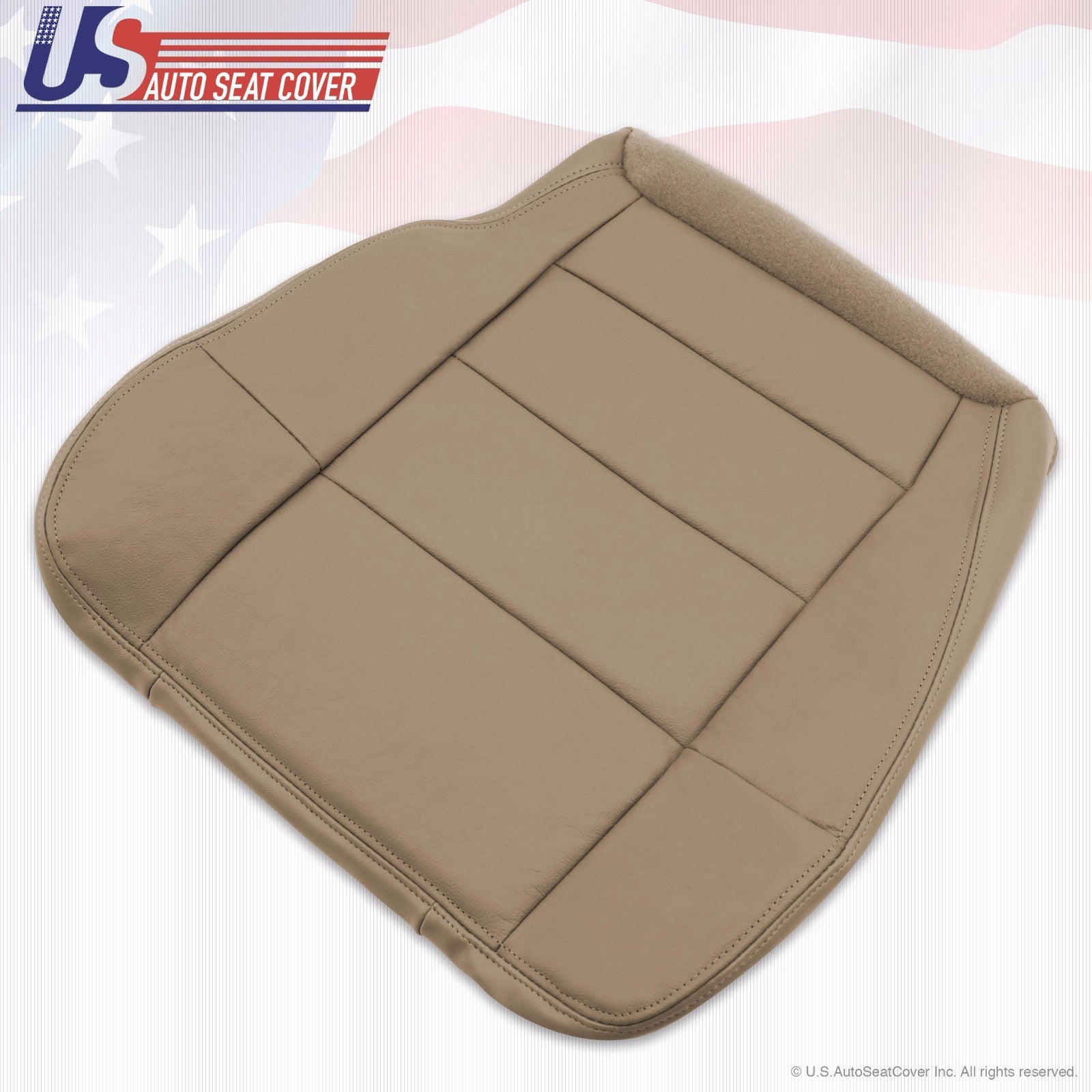 2003 Ford F-150 Lariat Super Crew Driver Bottom Leather Seat Cover-Parchment Tan