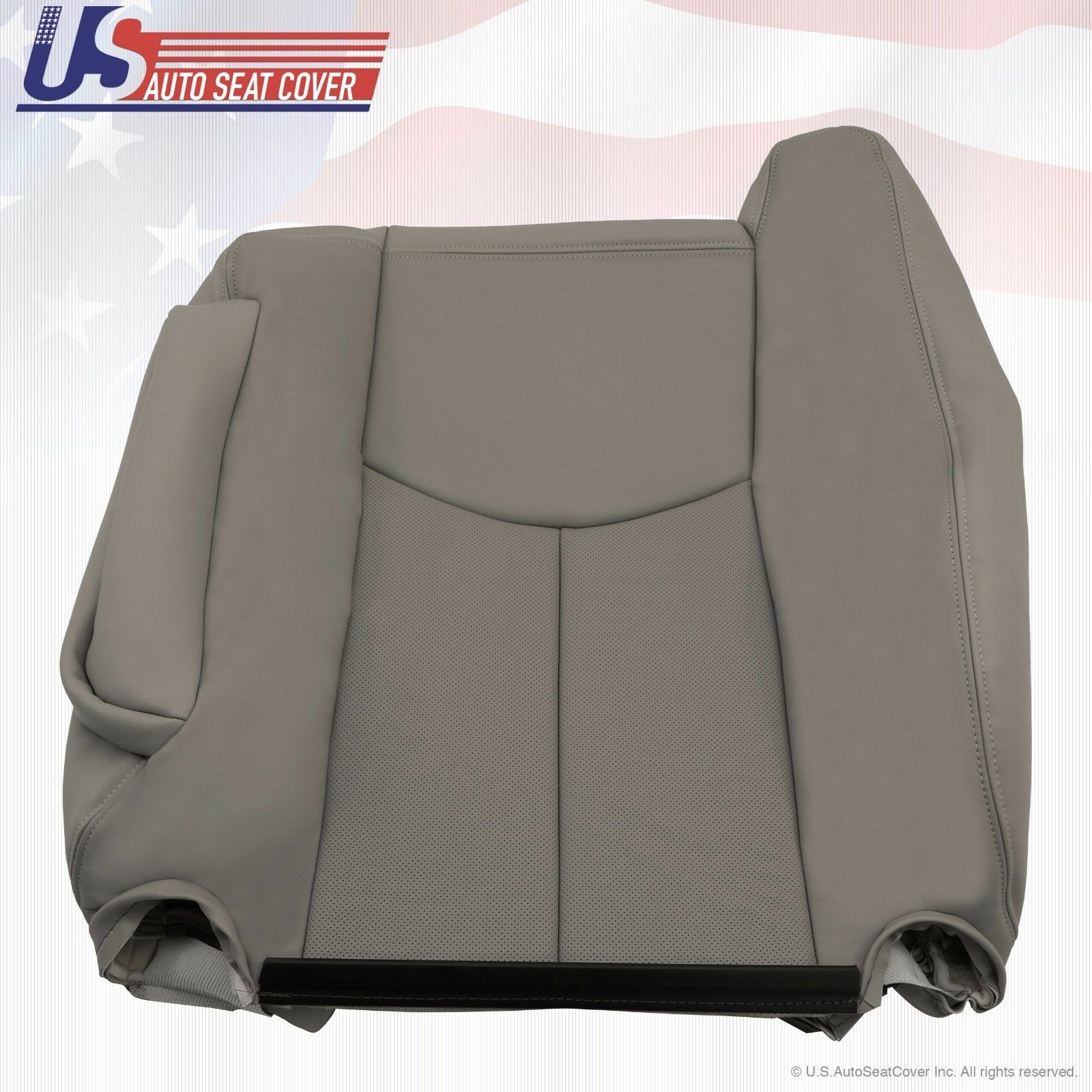 2003 2004 Cadillac Escalade Driver Bottom & Lean Back Leather Seat Covers Gray
