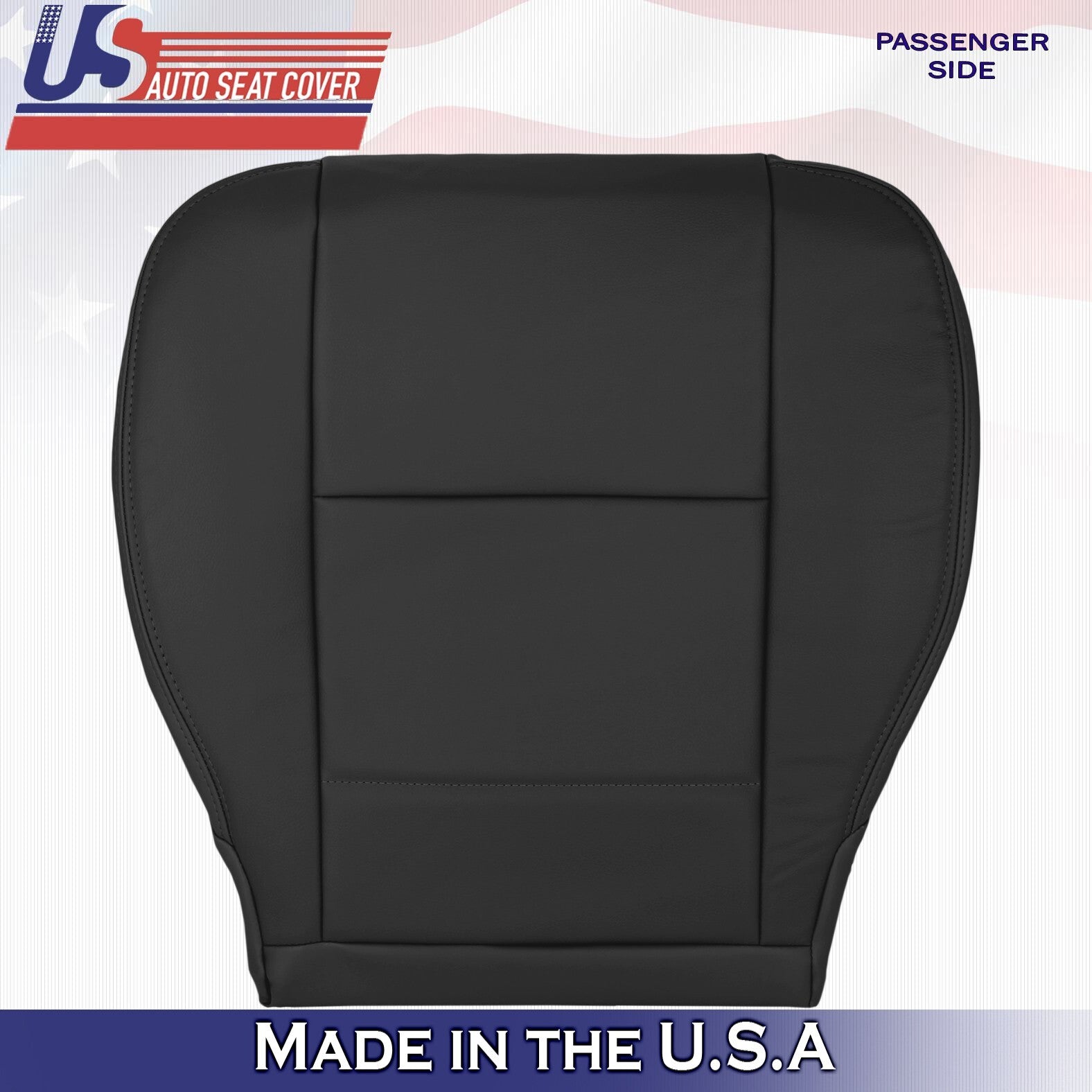2000 to 2004 For Toyota Tundra Driver & Passenger Bottom Leather Seat Covers BLK