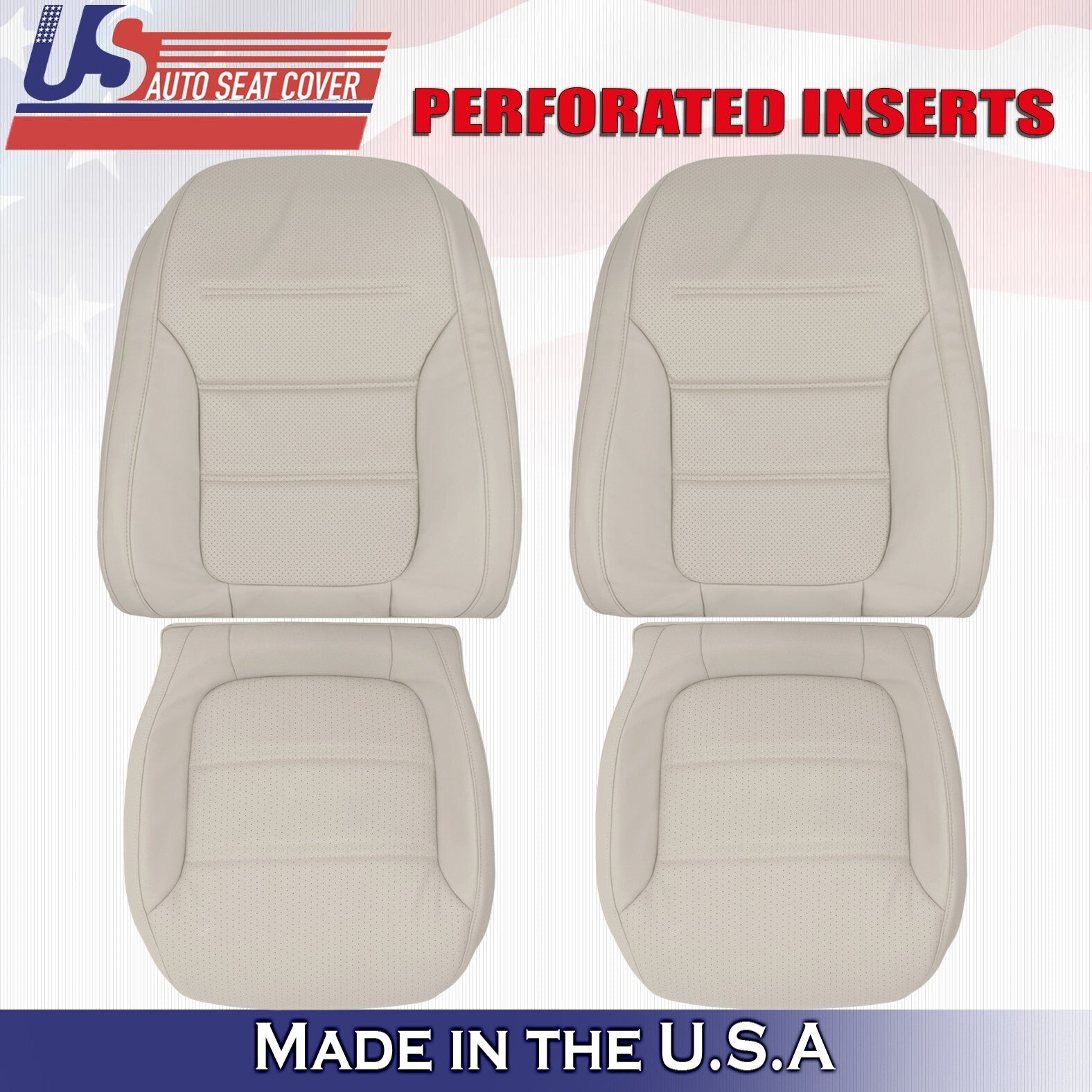 2011 -2017 Fits Volkswagen Jetta Front Set Bottoms &Tops Leather Seat Cover Tan
