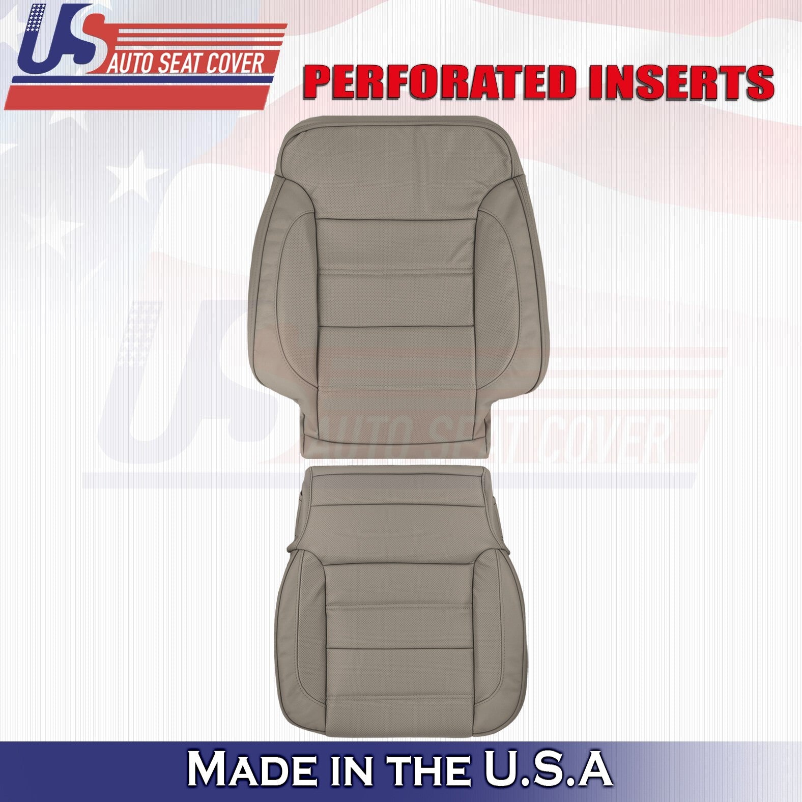 2014 to 2019 For GMC Sierra Denali Driver Top & Bottom Leather Cover Dune Tan