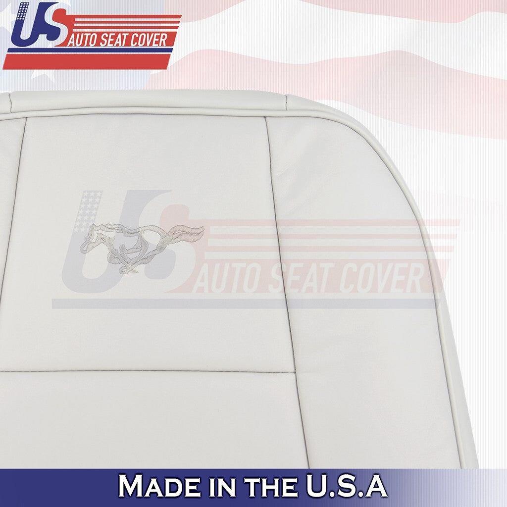 1999- 2004 FITS Ford Mustang V6 Driver Top Leather Cover Oxford White