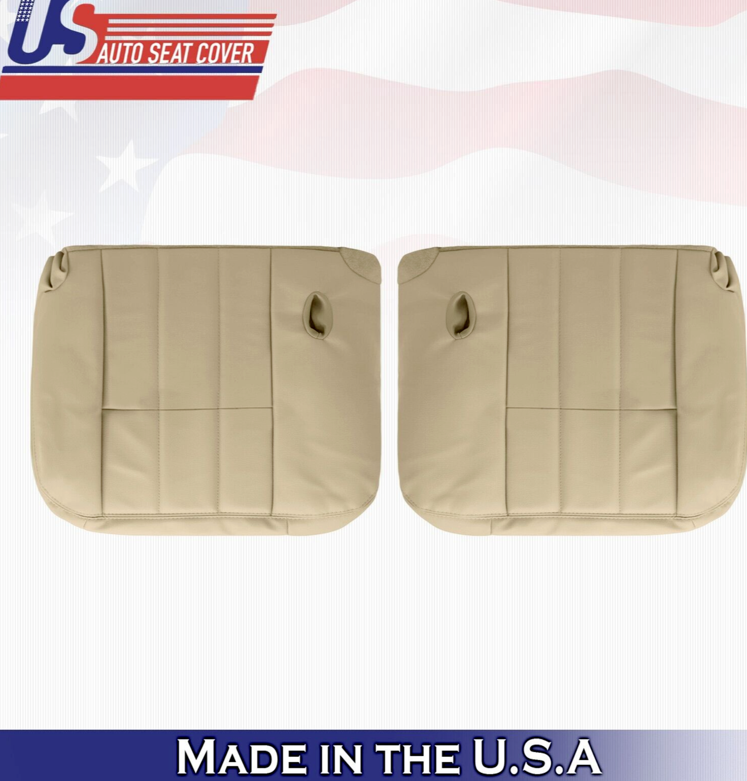2011 For Mercury Grand Marquis Driver & Passenger Bottom Leather Seat Covers Tan
