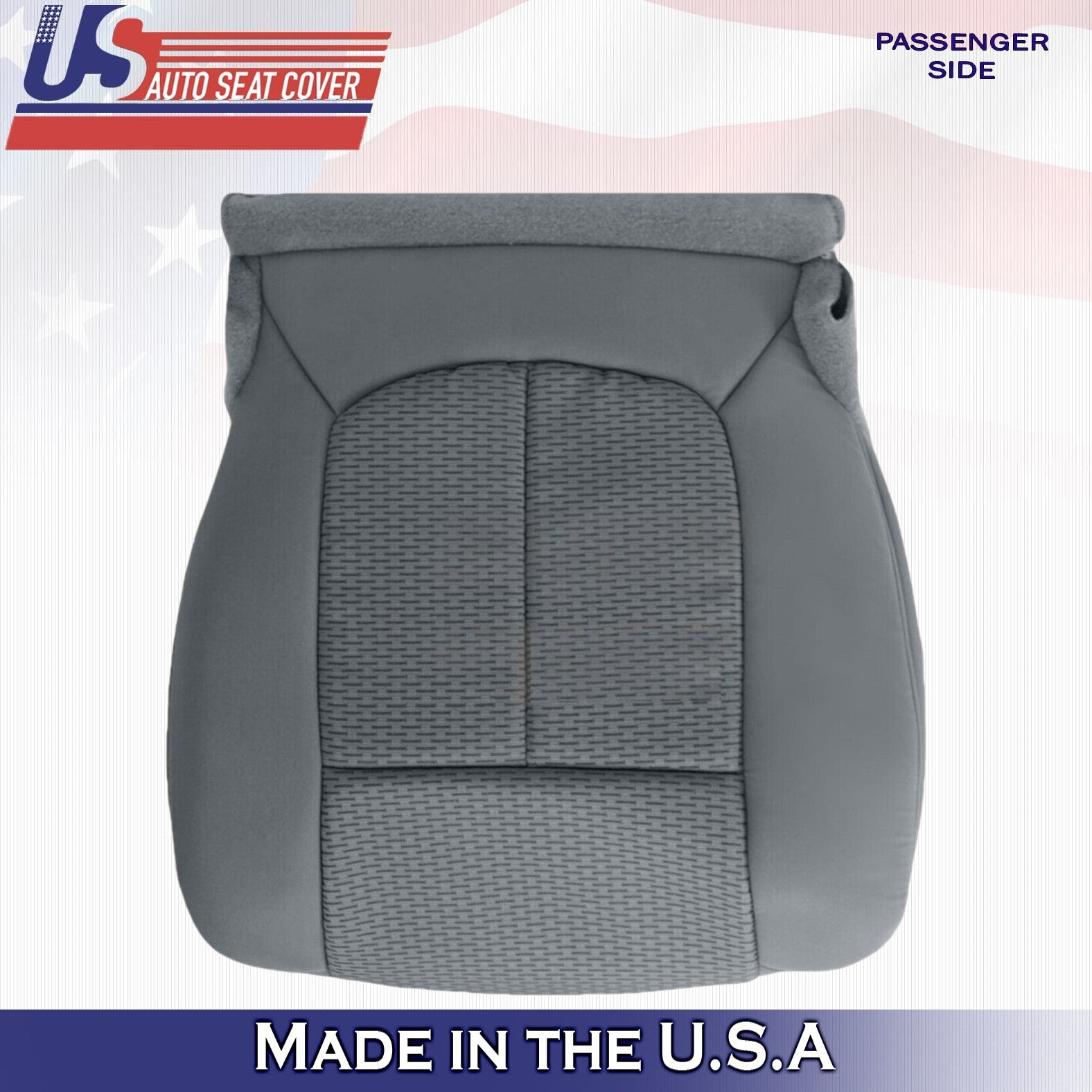 2011 2012 2013 For Ford F450 F550 XLT Passenger Bottom Cloth Seat Cover Gray