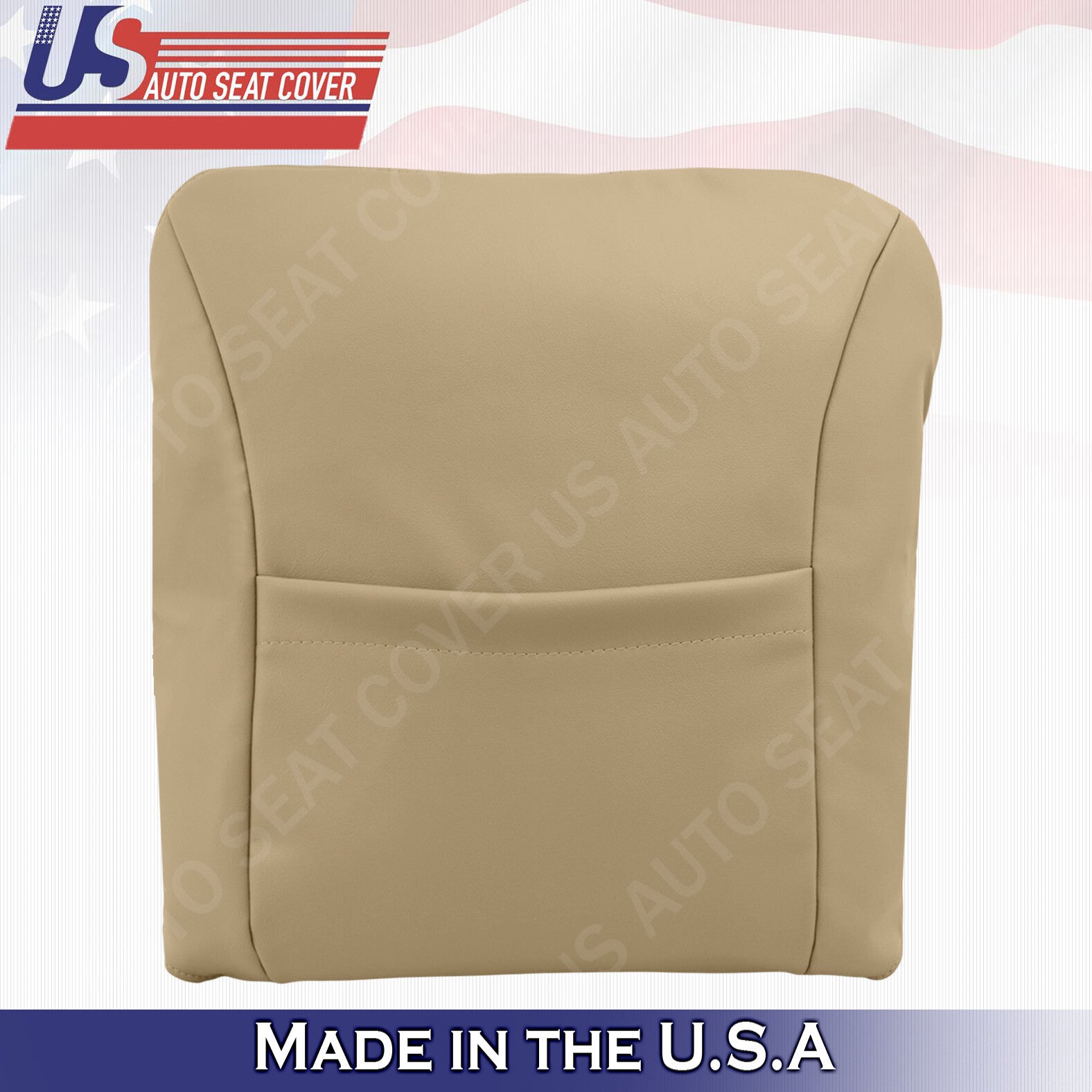 FRONT UPPER LEFT HAND Seat Cover Med. Parchment Tan Leather 2001 -2003 Ford F150