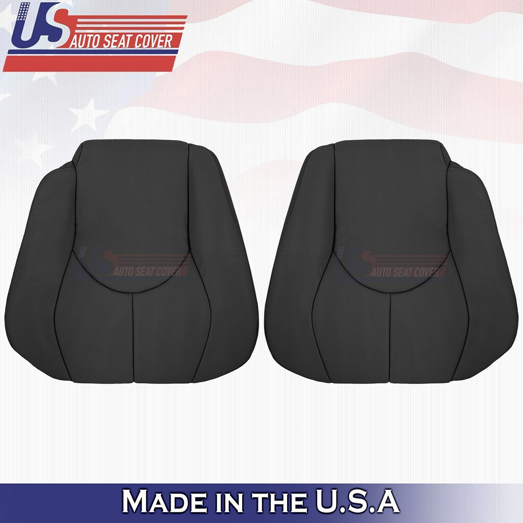 1996 to 2002 For Mercedes Benz SL600 Front Set Tops &Bottoms Leather Cover Black