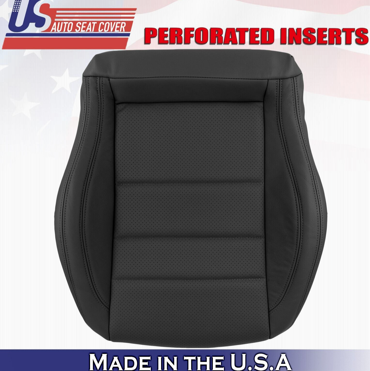 2012 to 2015 Fits Mercedes Benz C250 2Door Passenger Bottom Leather Cover Black