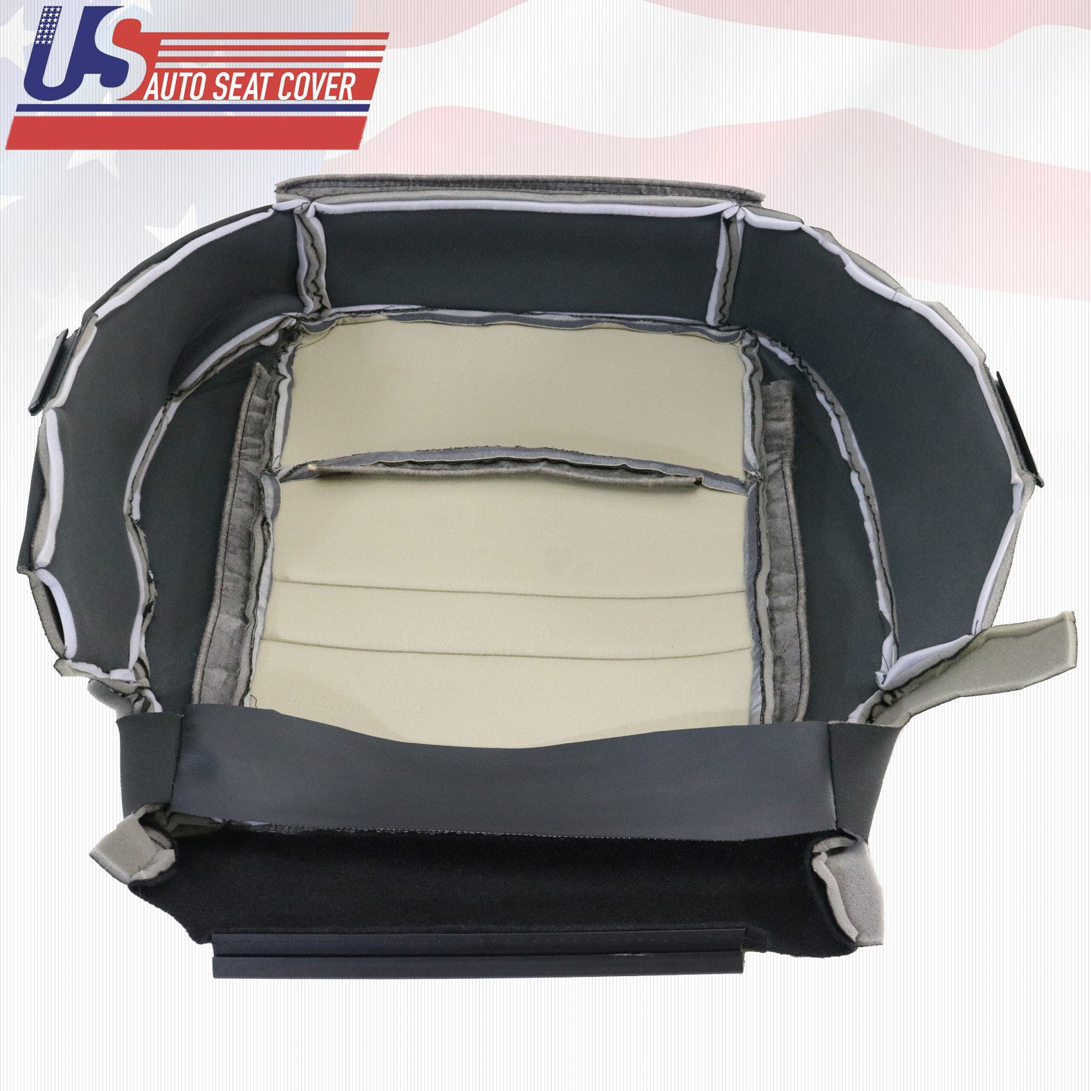 2011 2012 For Dodge Ram 5500 SLT Driver Bottom CLOTH Seat Cover Black/Gray