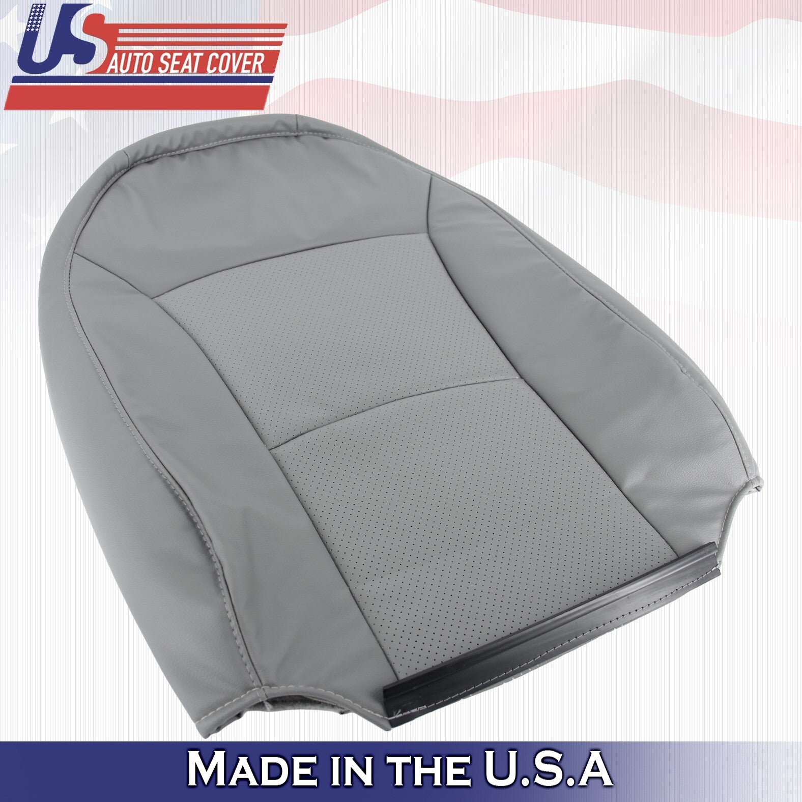 2000 2001 2002 Fits Ford E150 XL Passenger top Vinyl Perforated Seat Cover Gray