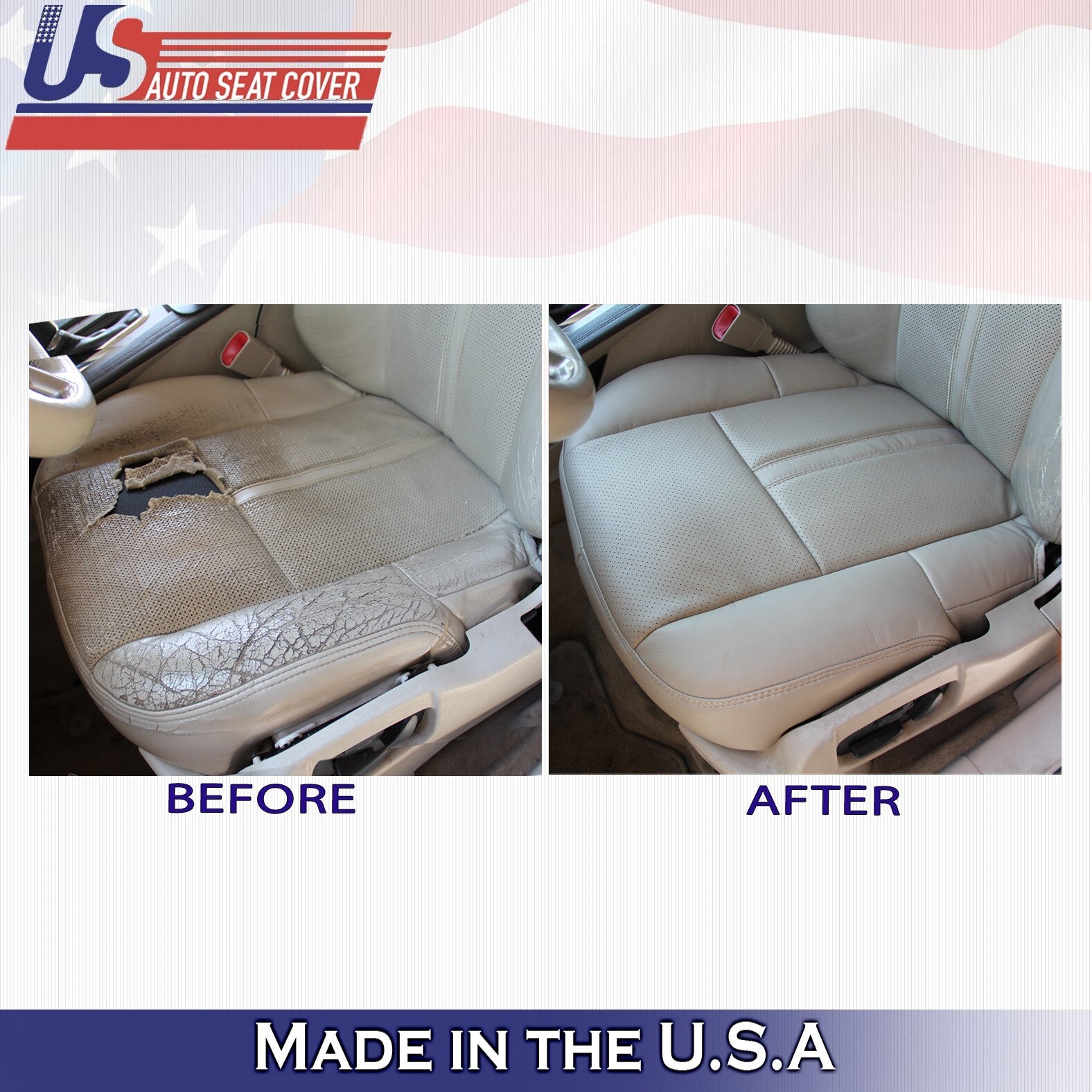 2016 2017 For Lincoln MKT Passenger Side Bottom Perforated Leather Cover in Gray