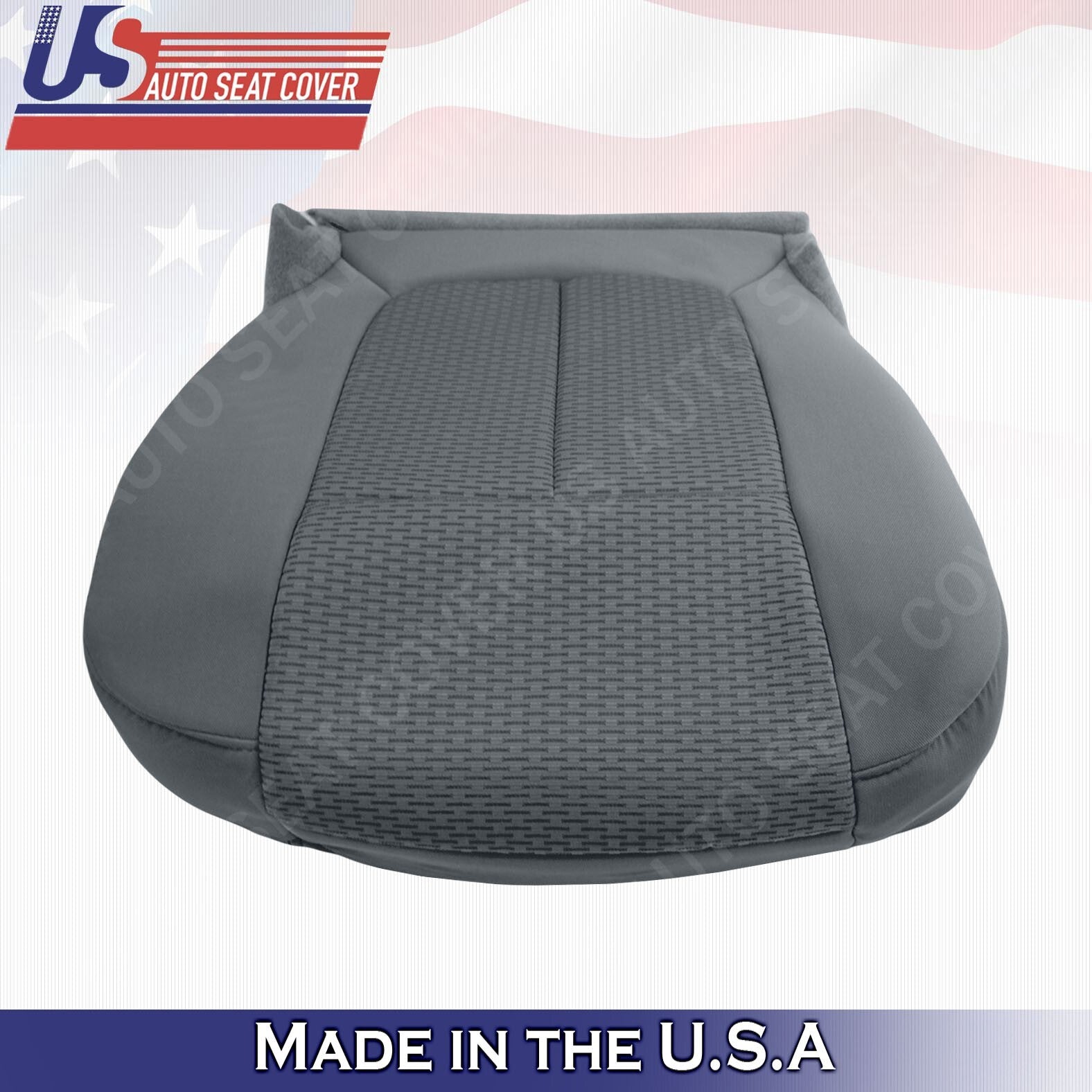 2011 To 2014 Fits Ford F150 Front Set Bottoms & Tops Cloth Seat Cover Gray
