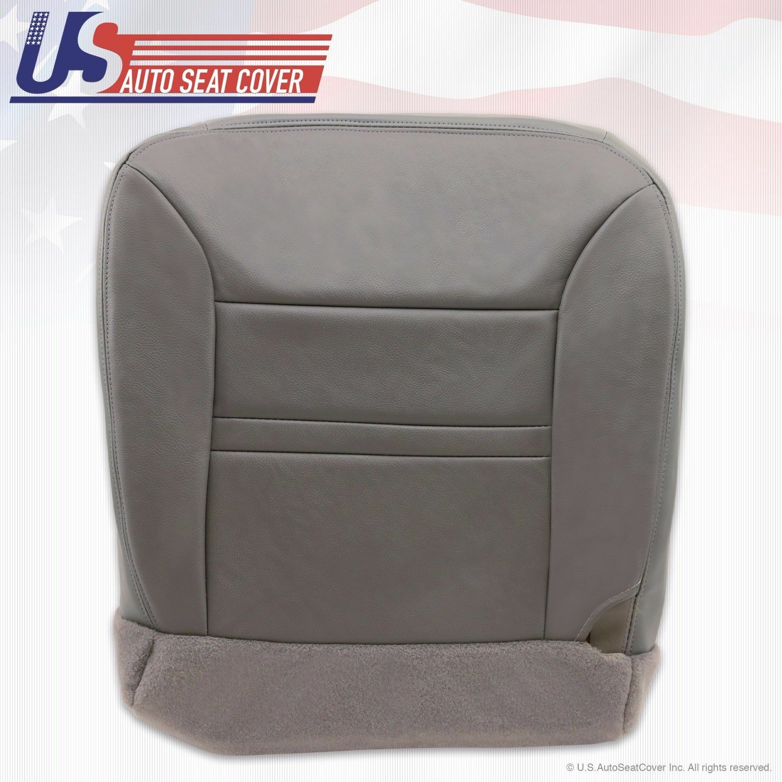 2000 2001 Ford Excursion Limited Driver Side Bottom Leather Seat Cover Gray