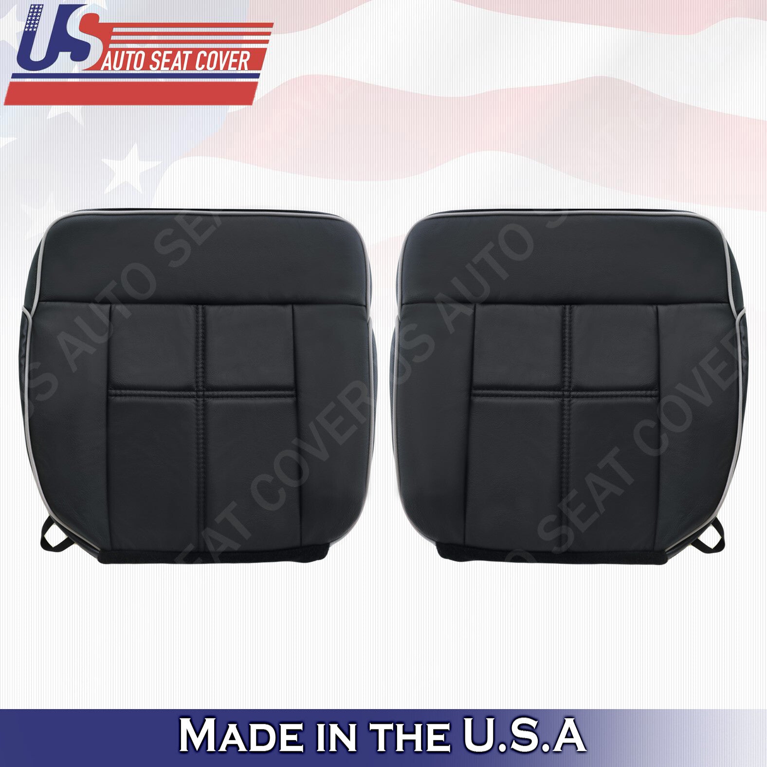 2006 2007 2008 Lincoln Mark LT Driver & Passenger Bottom Leather Cover Ebony