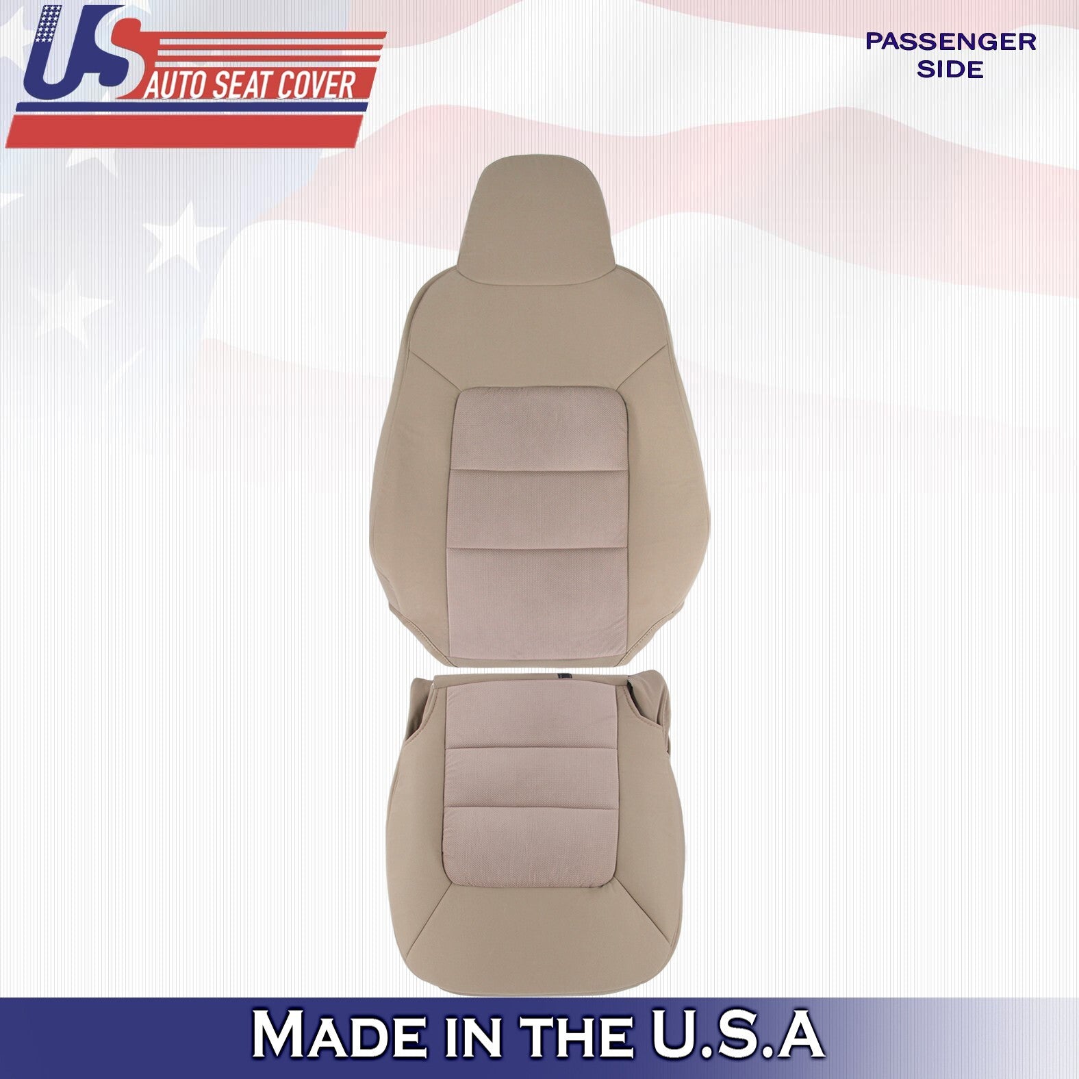 2003 2004 For Ford Expedition XLT Front Passenger Top & Bottom Cloth Covers Tan